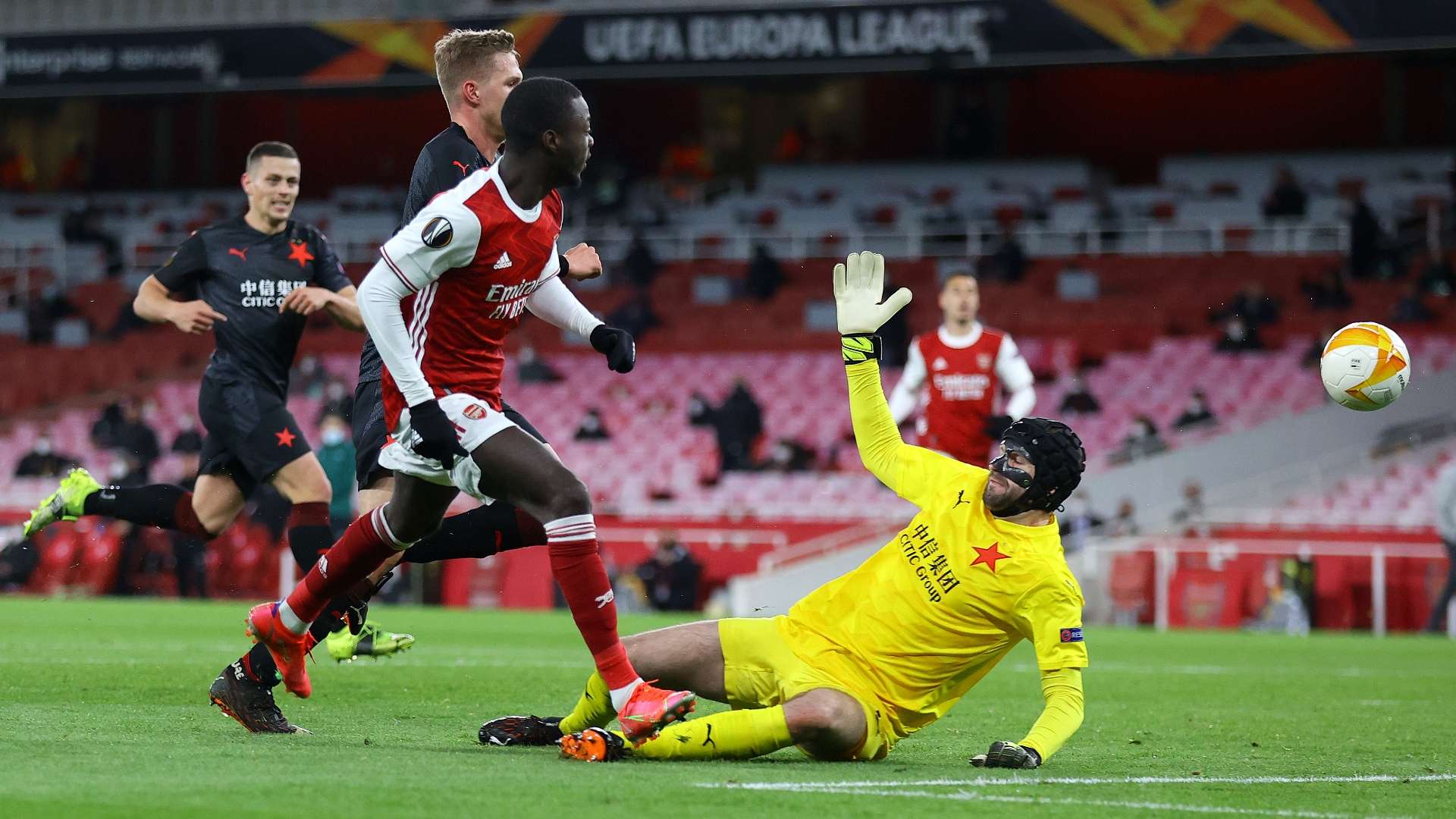 Nicolas Pepe Arsenal Slavia Europa League 2020-21