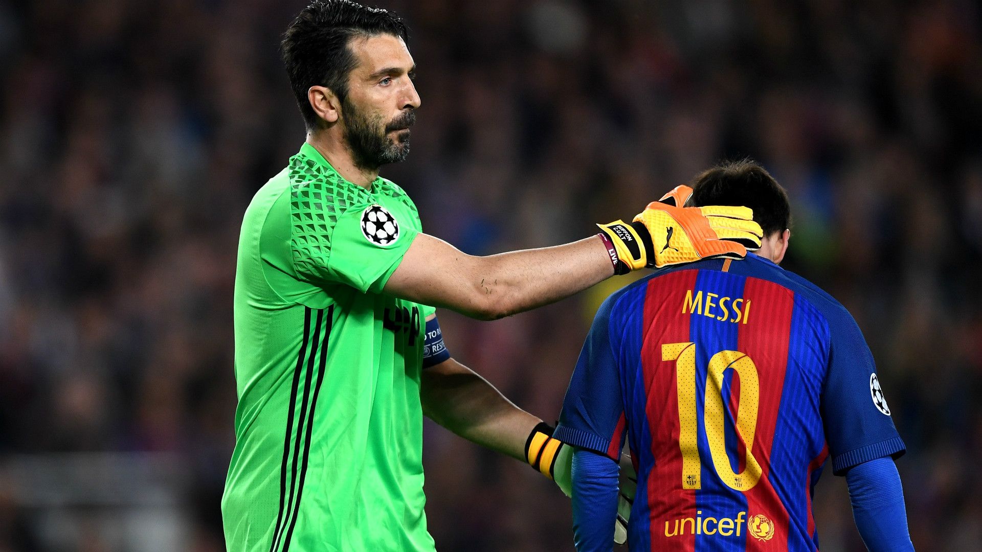Gianluigi Buffon Lionel Messi Barcelona Juventus Champions League 19042017