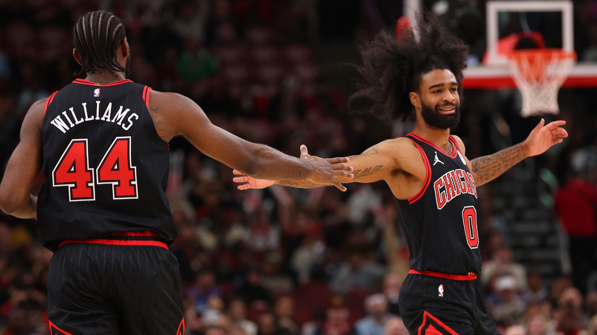 Patrick Williams #44 Coby White #0 Chicago Bulls