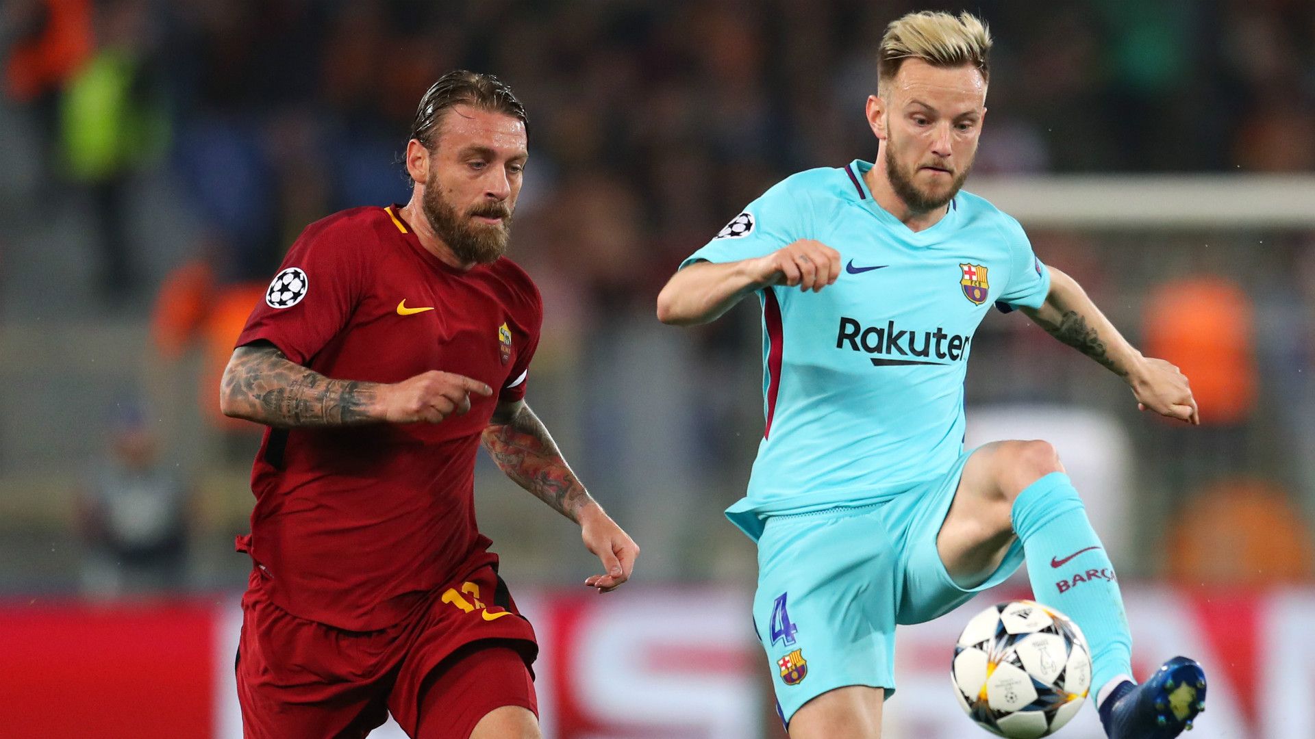 Rakitic De Rossi Roma Barcelona Champions League