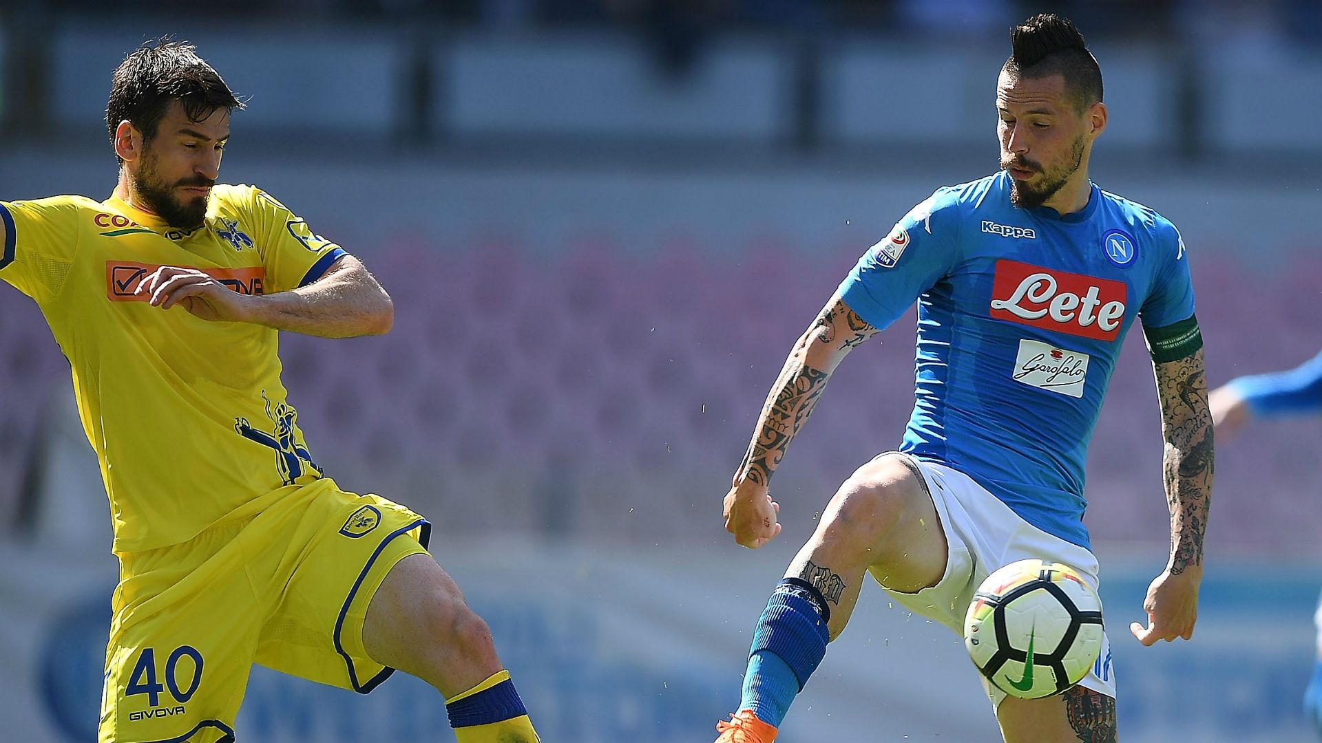 Hamsik Tomovic Napoli Chievo Serie A