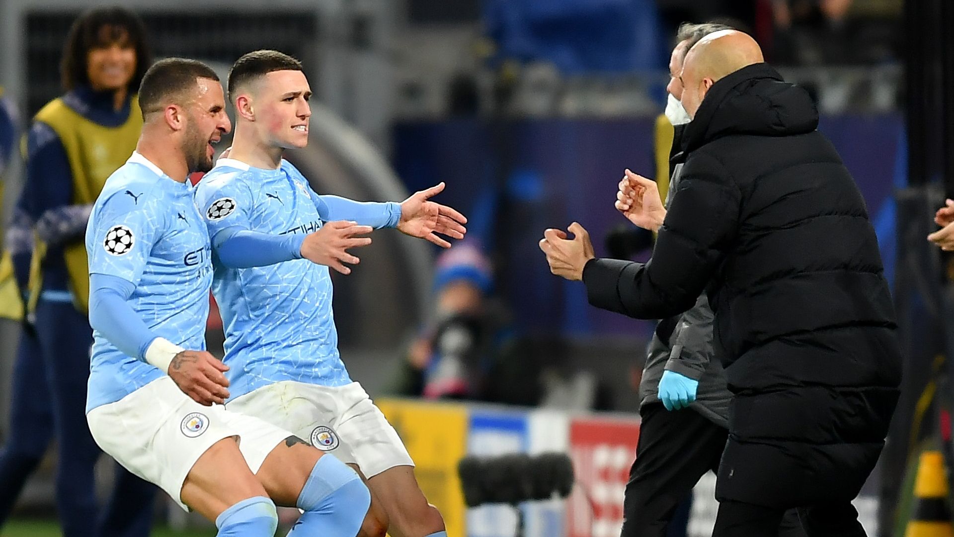Kyle Walker, Phil Foden, Pep Guardiola