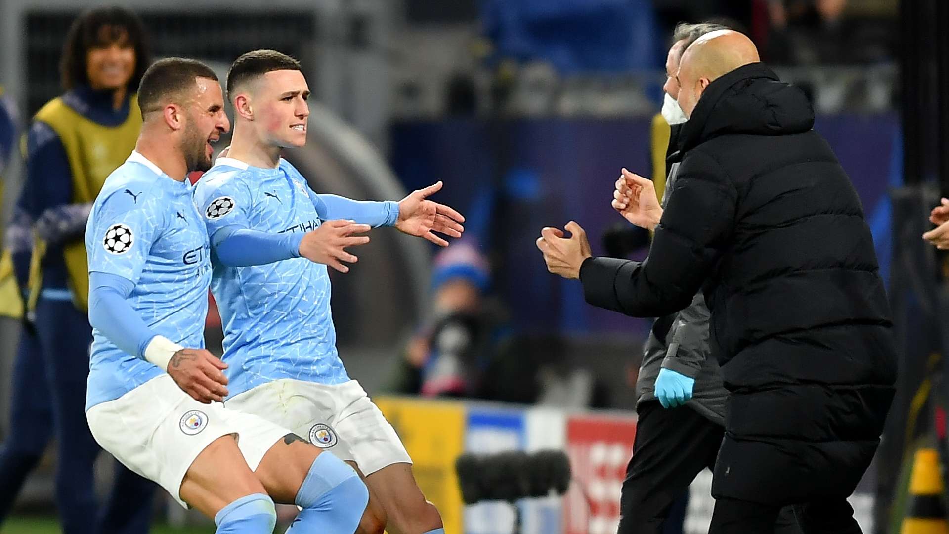 Kyle Walker, Phil Foden, Pep Guardiola