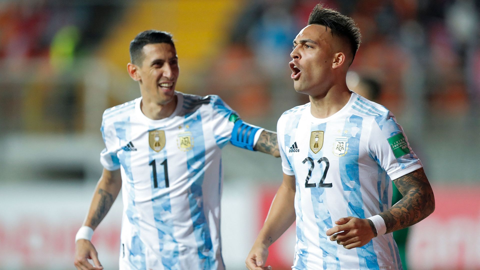Lautaro Martinez Angel Di Maria Argentina Chile Eliminatorias Sudamericanas 27012022