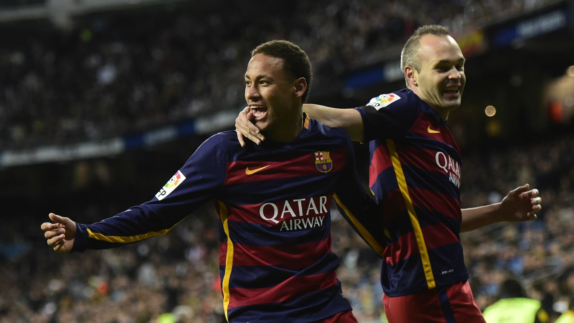 Neymar Andrés Iniesta Real Madrid Barcelona La Liga