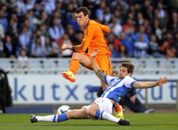 IÑIGO MARTINEZ GARETH BALE REAL SOCIEDAD REAL MADRID LIGA BBVA 04052014