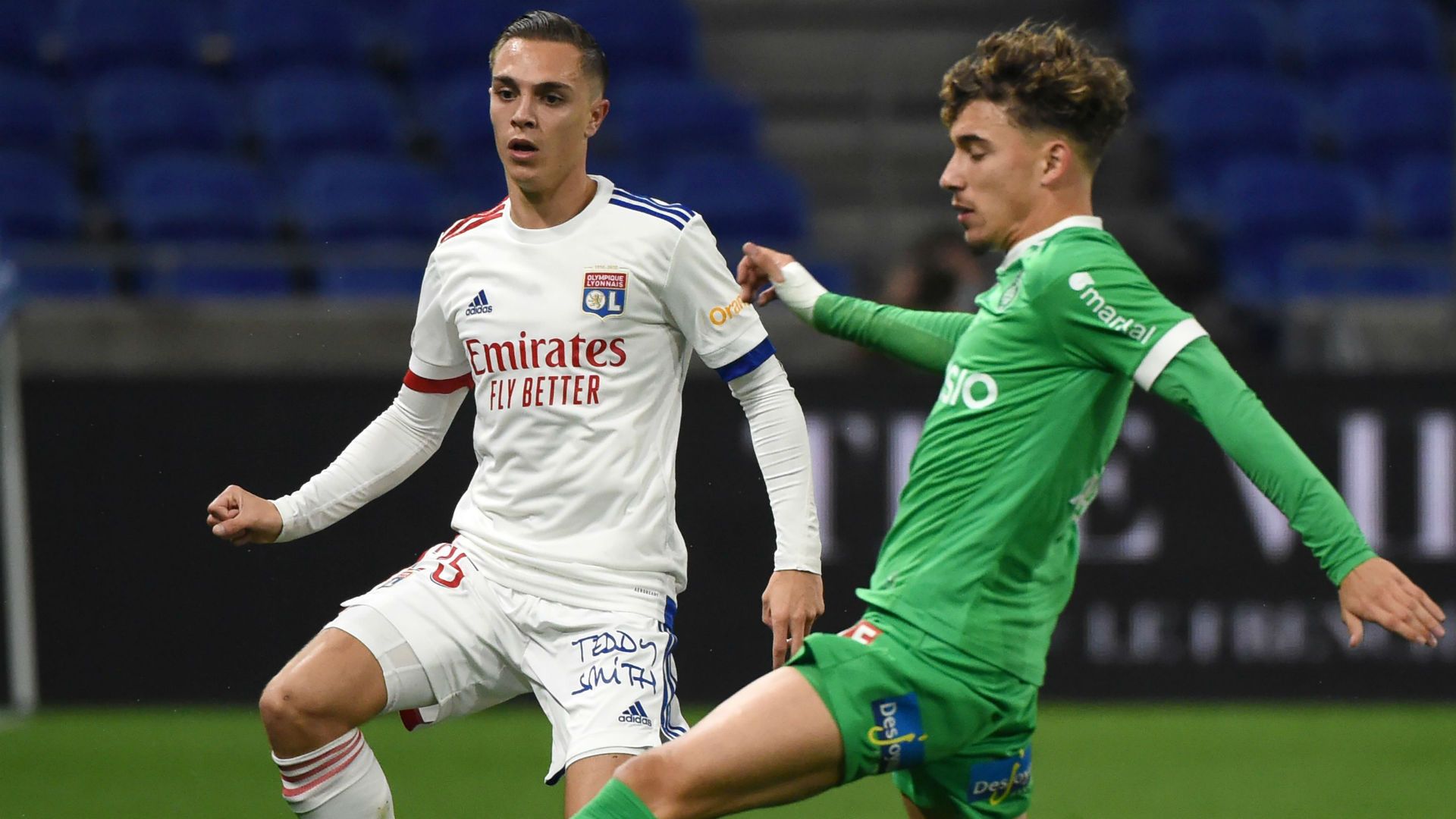 Maxence Caqueret Adil Aouchiche Lyon Saint-Etienne Ligue 1 08112020
