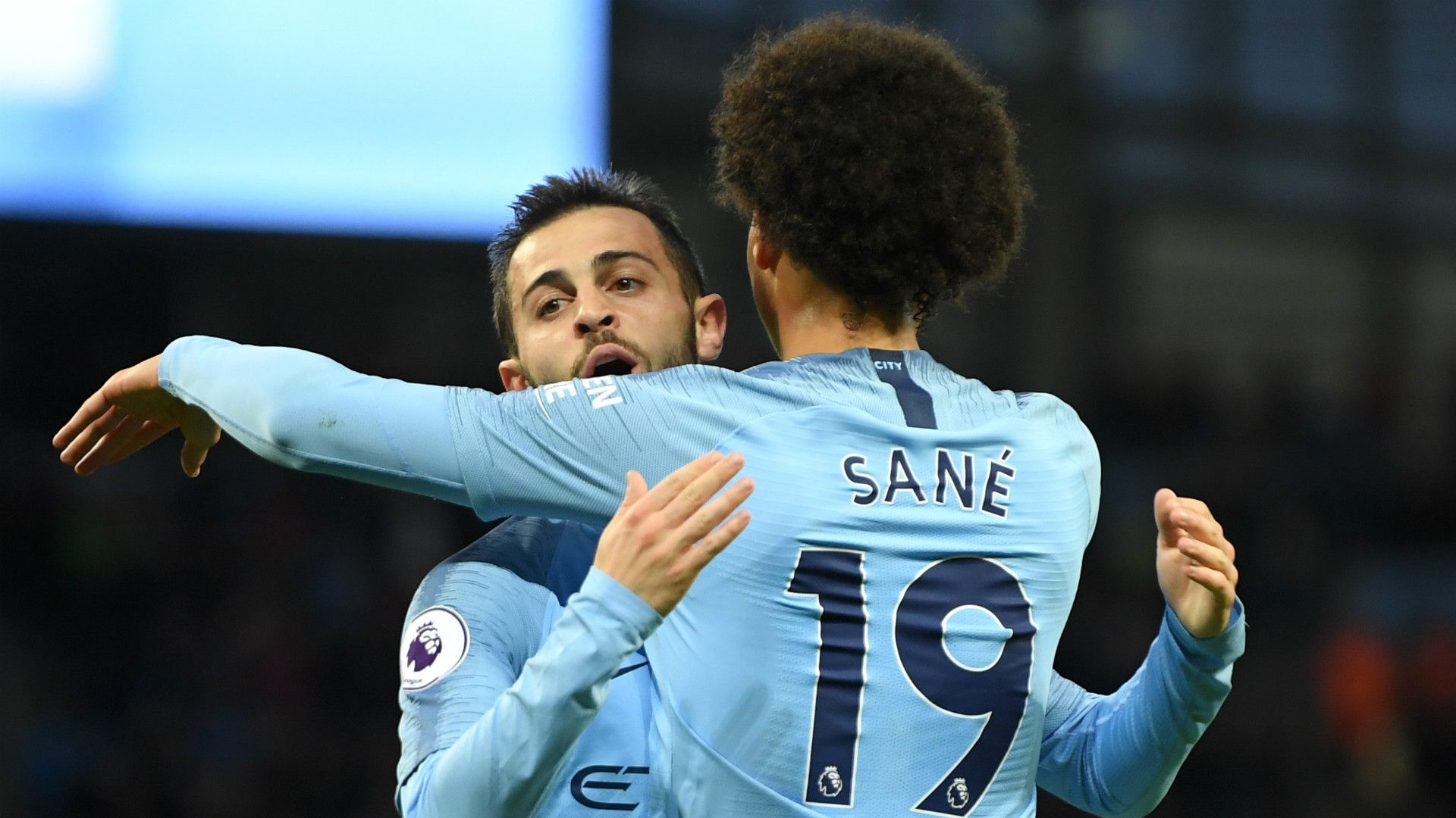 Bernardo Silva Leroy Sane Manchester City 2017-18