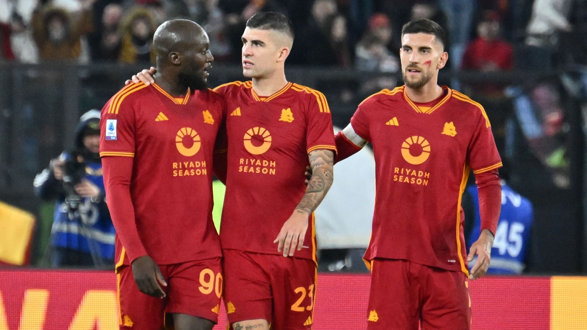 Lukaku Mancini Pellegrini Roma