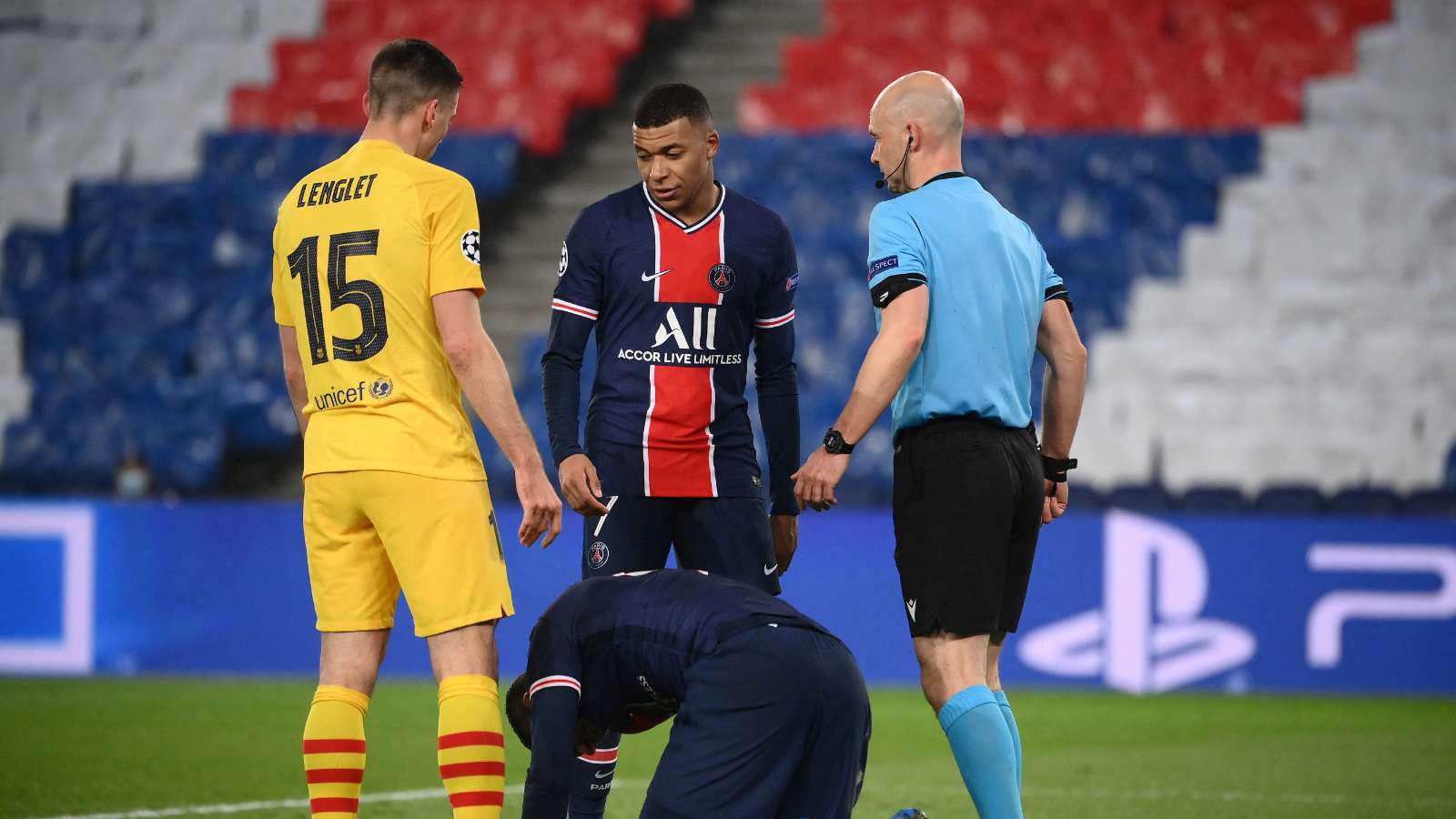 Mbappe Lenglet PSG Barcelona Champions League