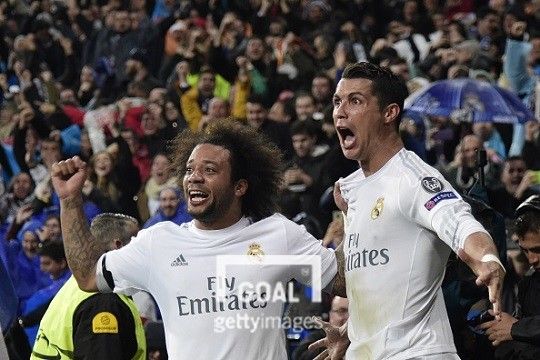 레알 마드리드 선수 마르셀로(좌)와 전 동료 호날두(우, 현 유벤투스). 사진=게티이미지