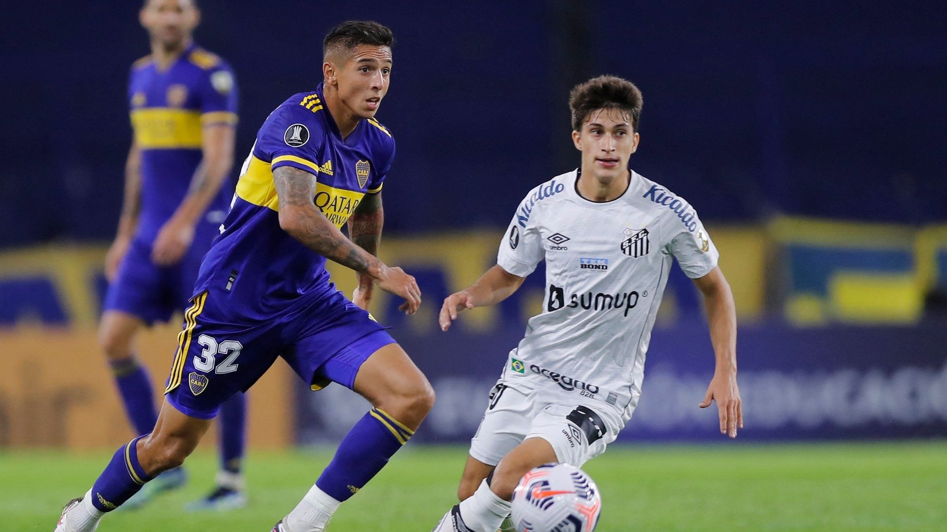 Augustín Almendra e Gabriel Pirani - Boca Juniors x Santos Libertadores 27042021