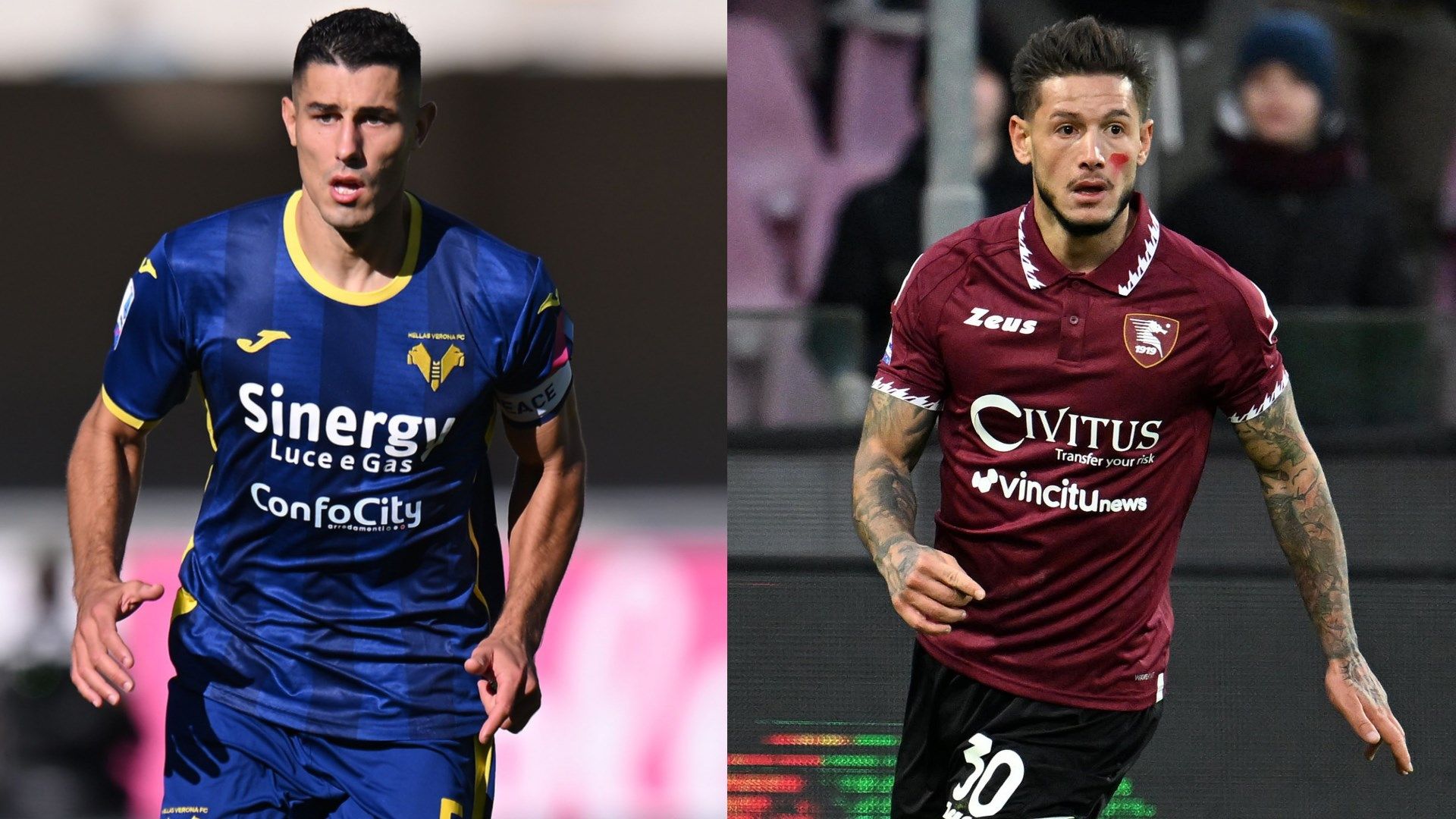 Davide Faraoni Pasquale Mazzocchi Verona Salernitana