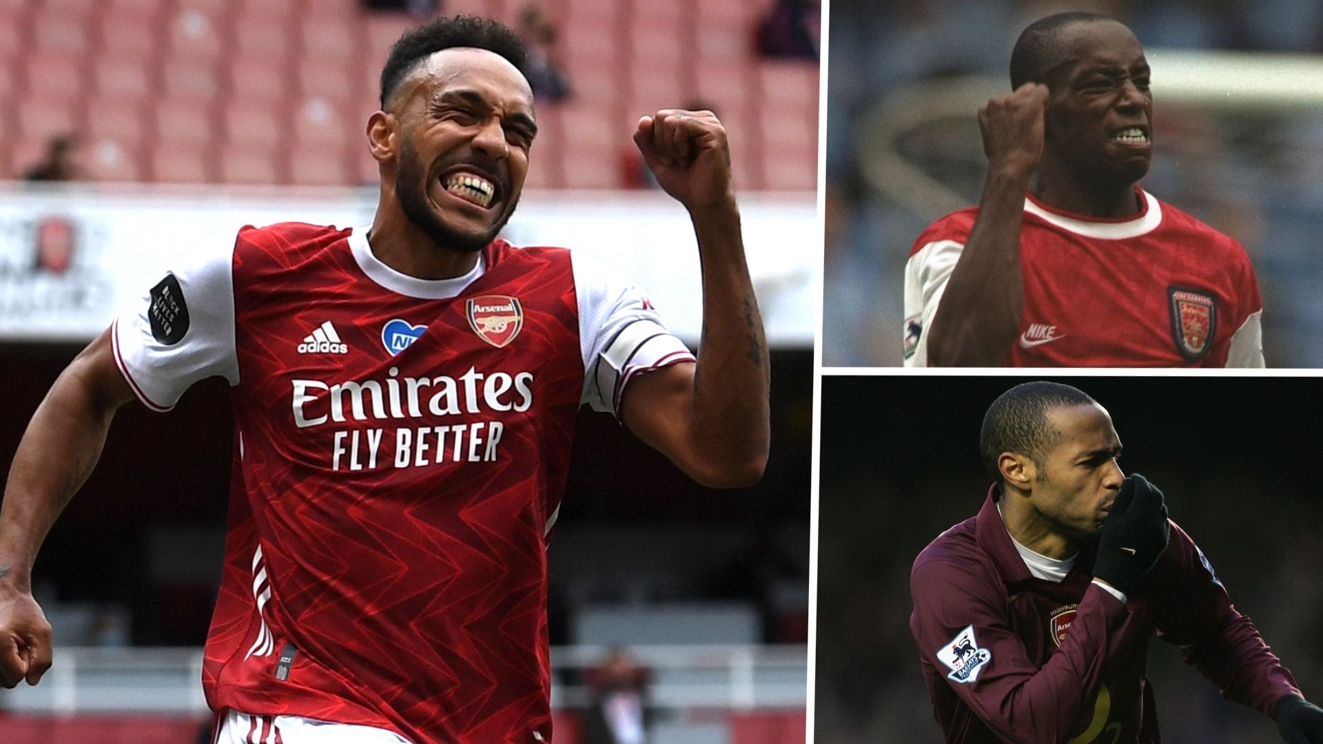 Pierre-Emerick Aubameyang Thierry Henry Ian Wright Arsenal GFX