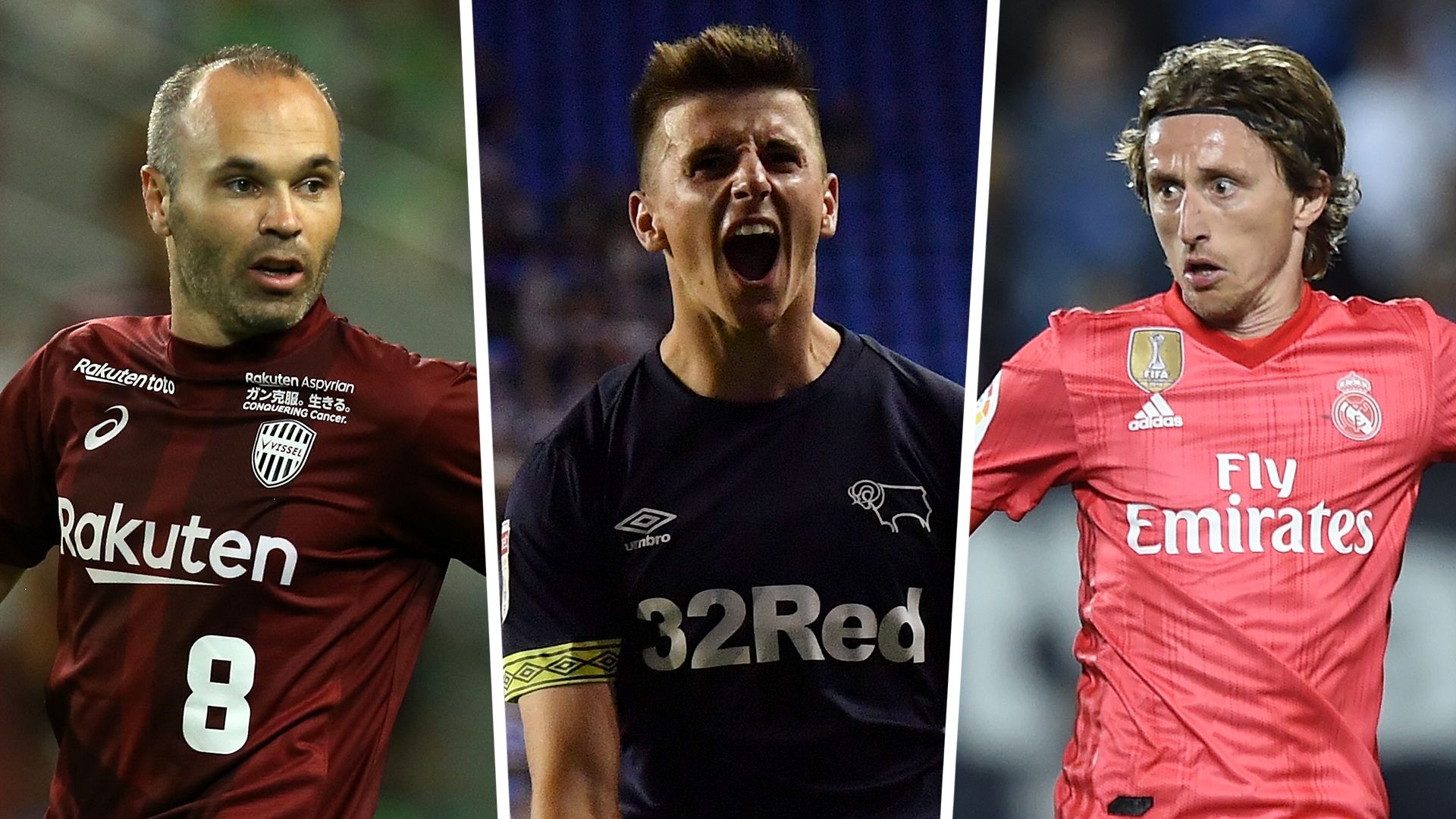 Andres Iniesta, Mason Mount, Luka Modric