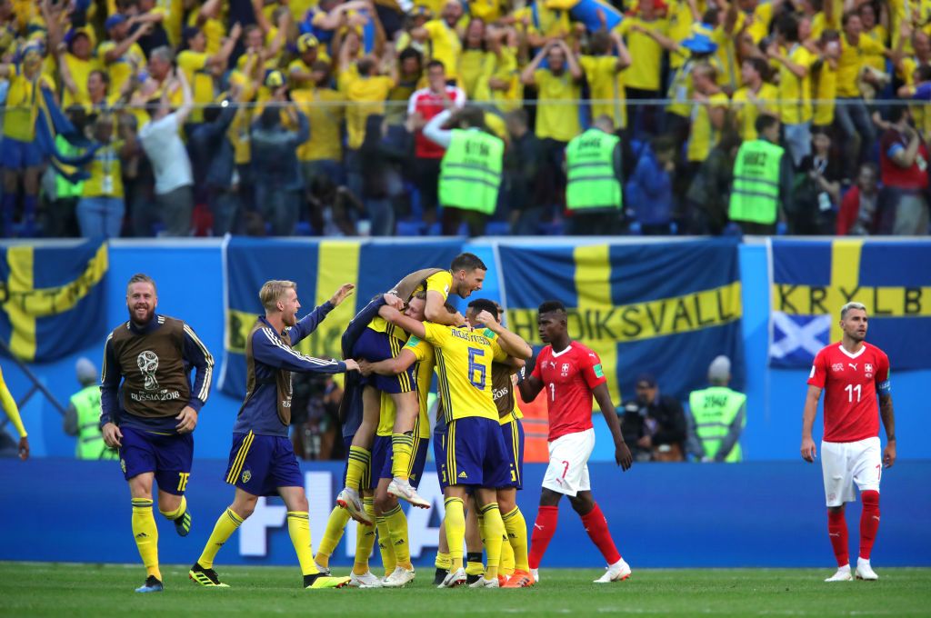 Sweden fans celebrate