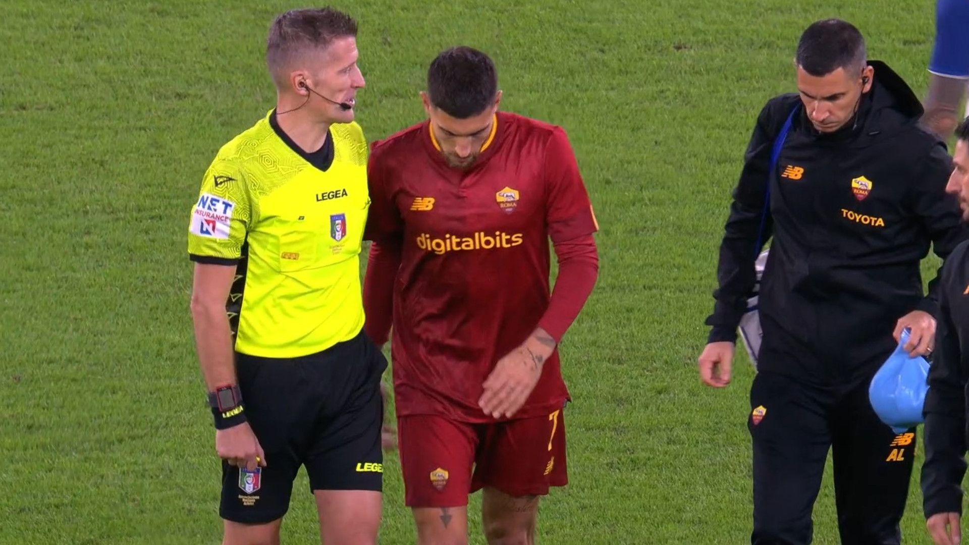 Lorenzo Pellegrini injury Roma Lazio