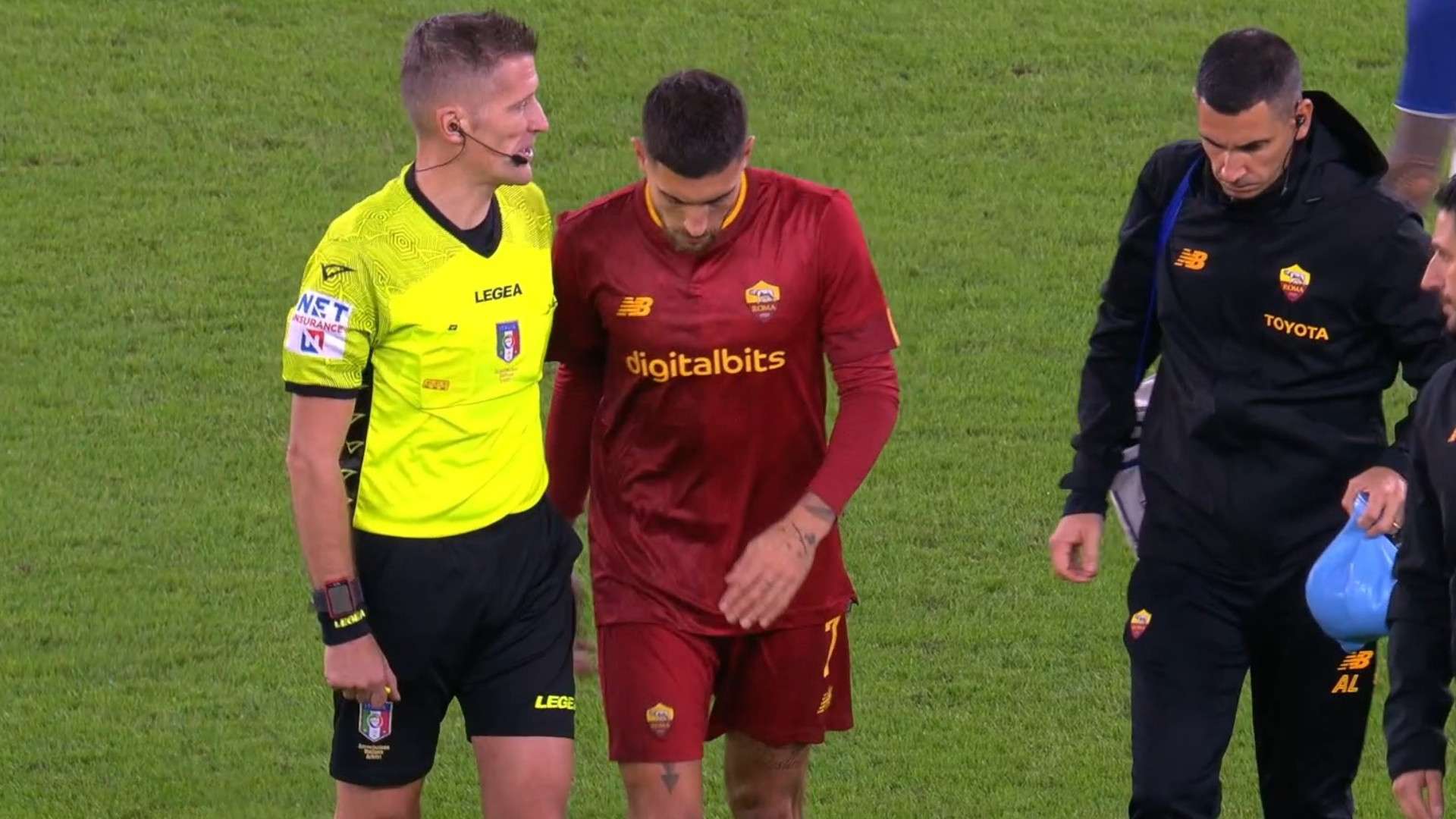 Lorenzo Pellegrini injury Roma Lazio