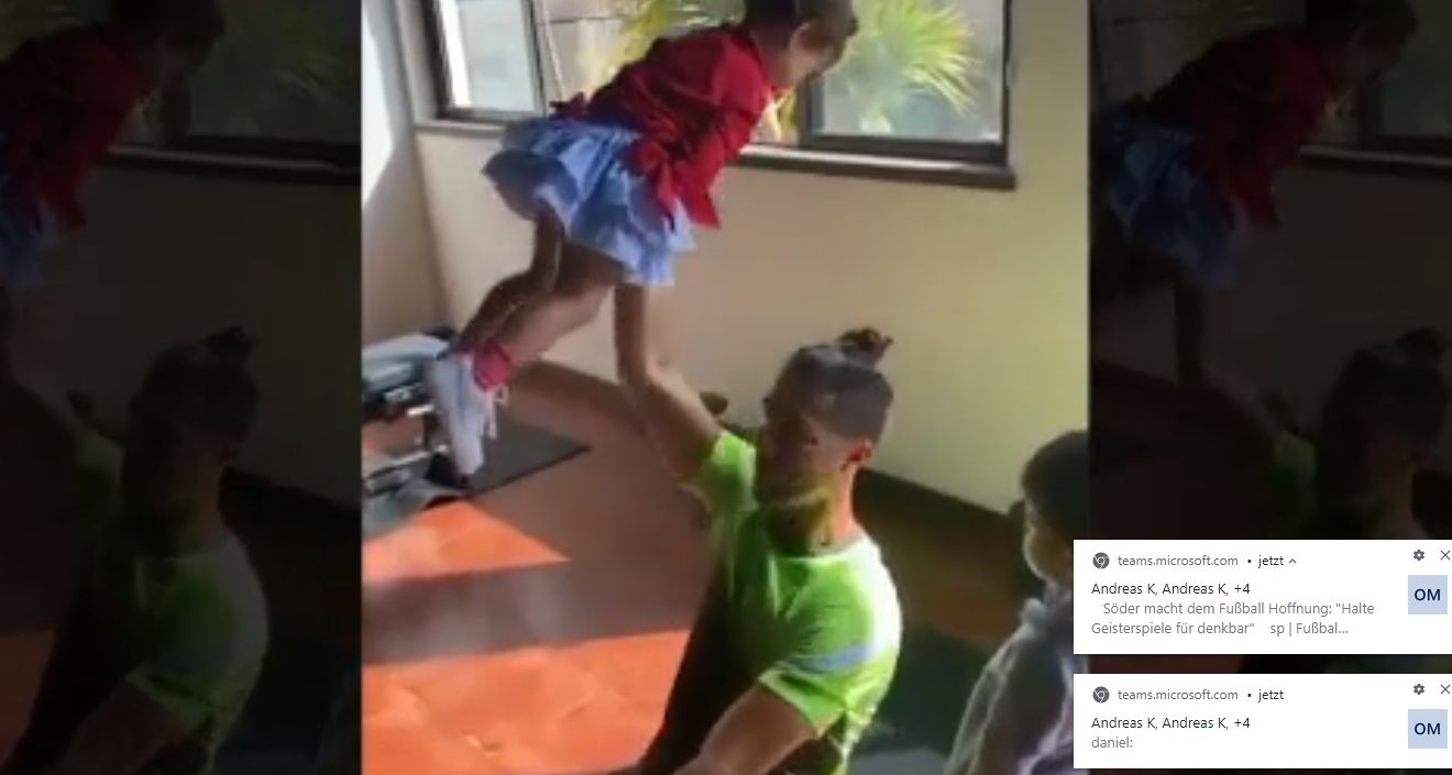 Cristiano Ronaldo training