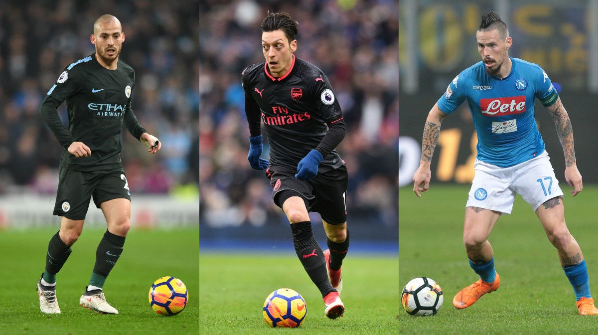 collage Özil Silva Hamsik