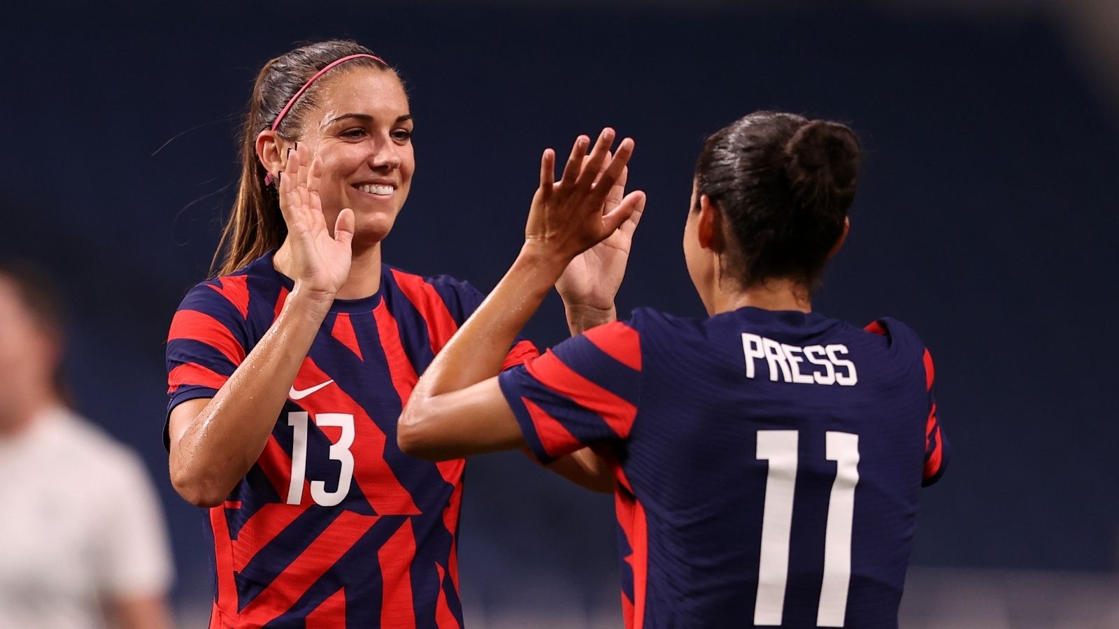 Alex Morgan Christen Press USWNT 2021