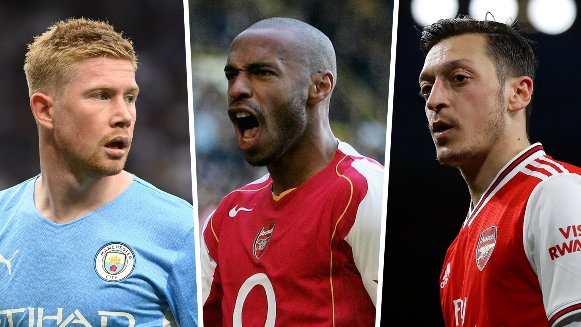 Kevin De Bruyne Thierry Henry Mesut Ozil Premier League