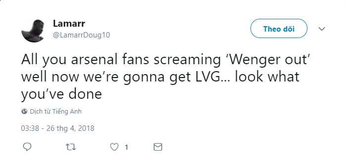 LVG to Arsenal reaction