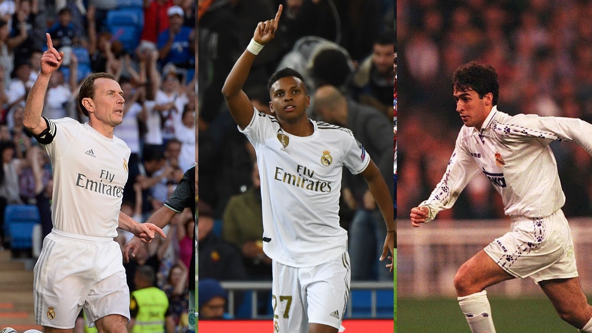 Butragueño, Rodrygo y Raúl, Real Madrid