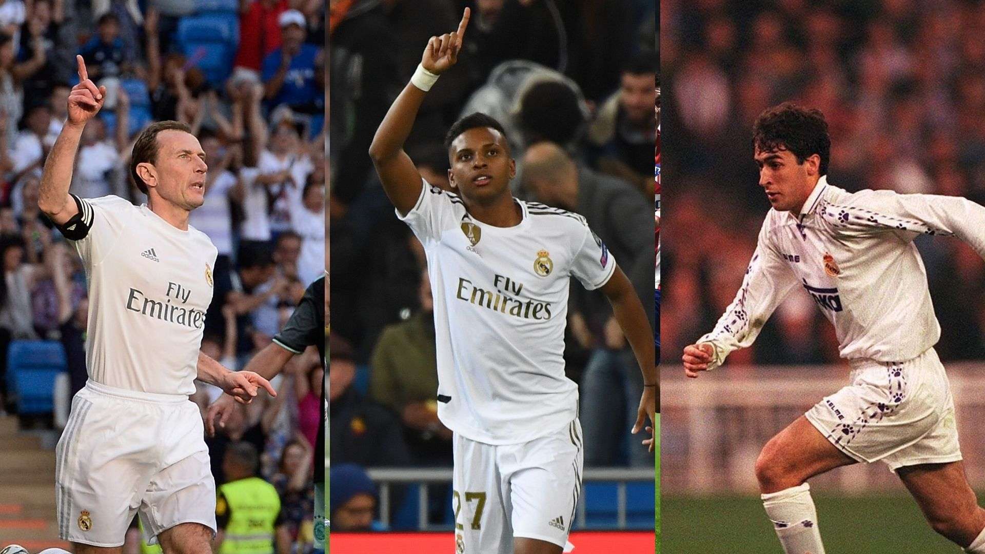 Butragueño, Rodrygo y Raúl, Real Madrid