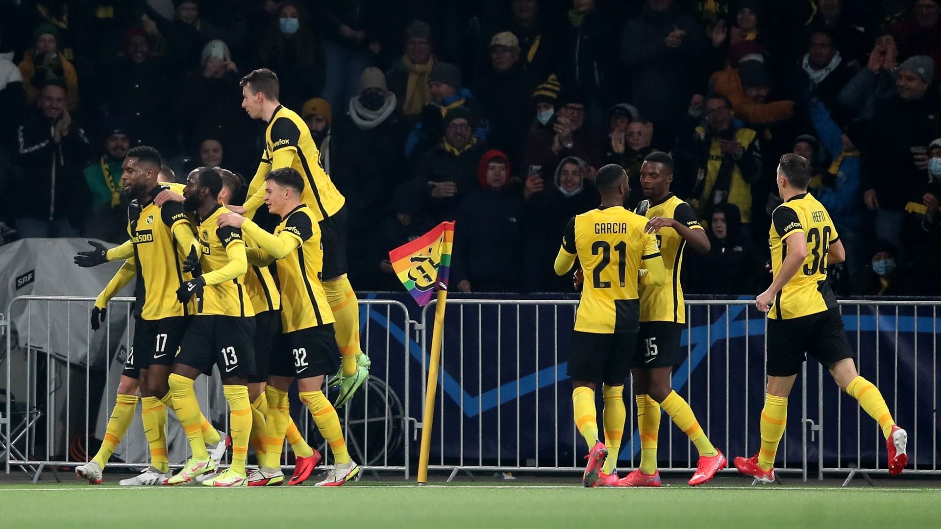 Young Boys celebratin