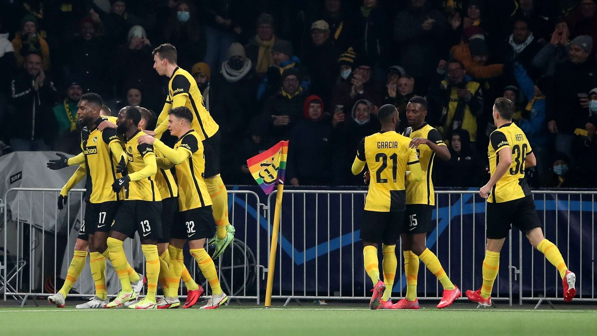 Young Boys celebratin