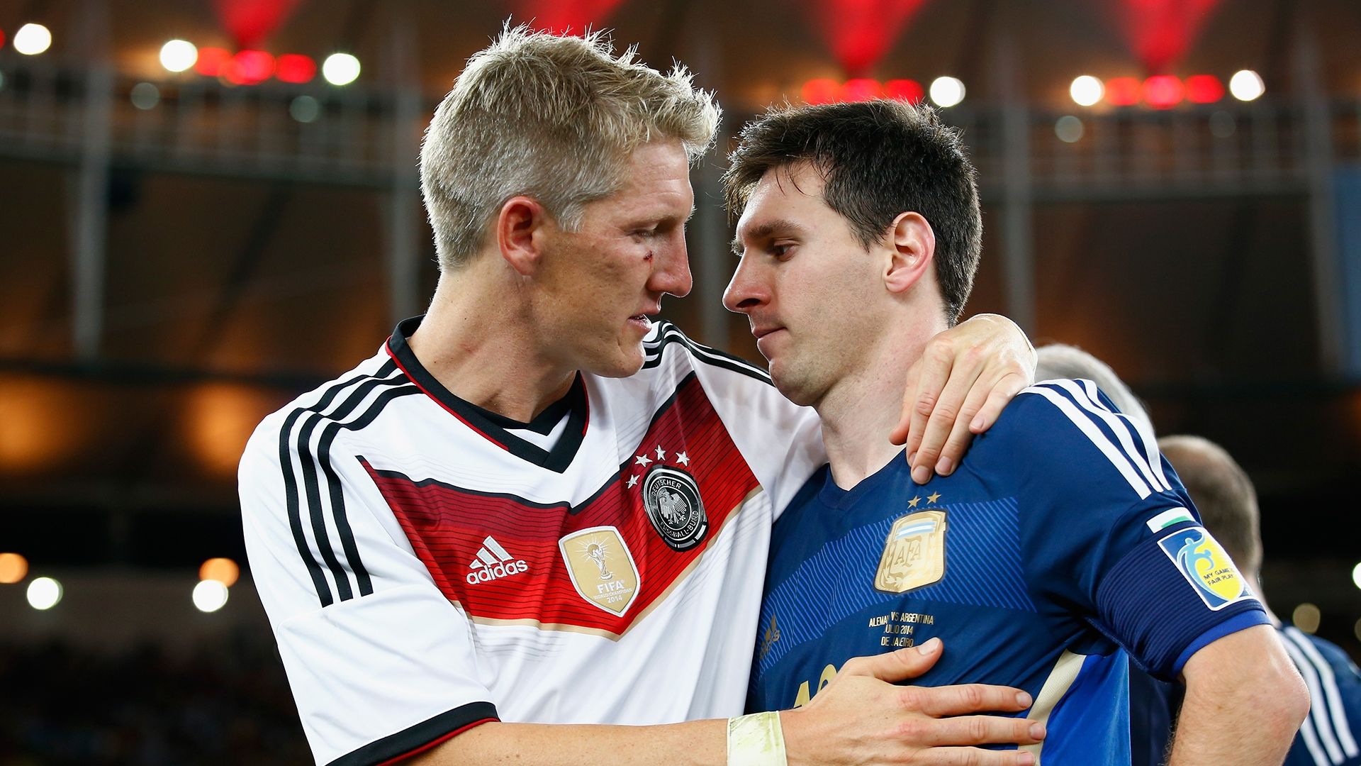 Lionel Messi Bastian Schweinsteiger Argentina Germany World Cup 2014
