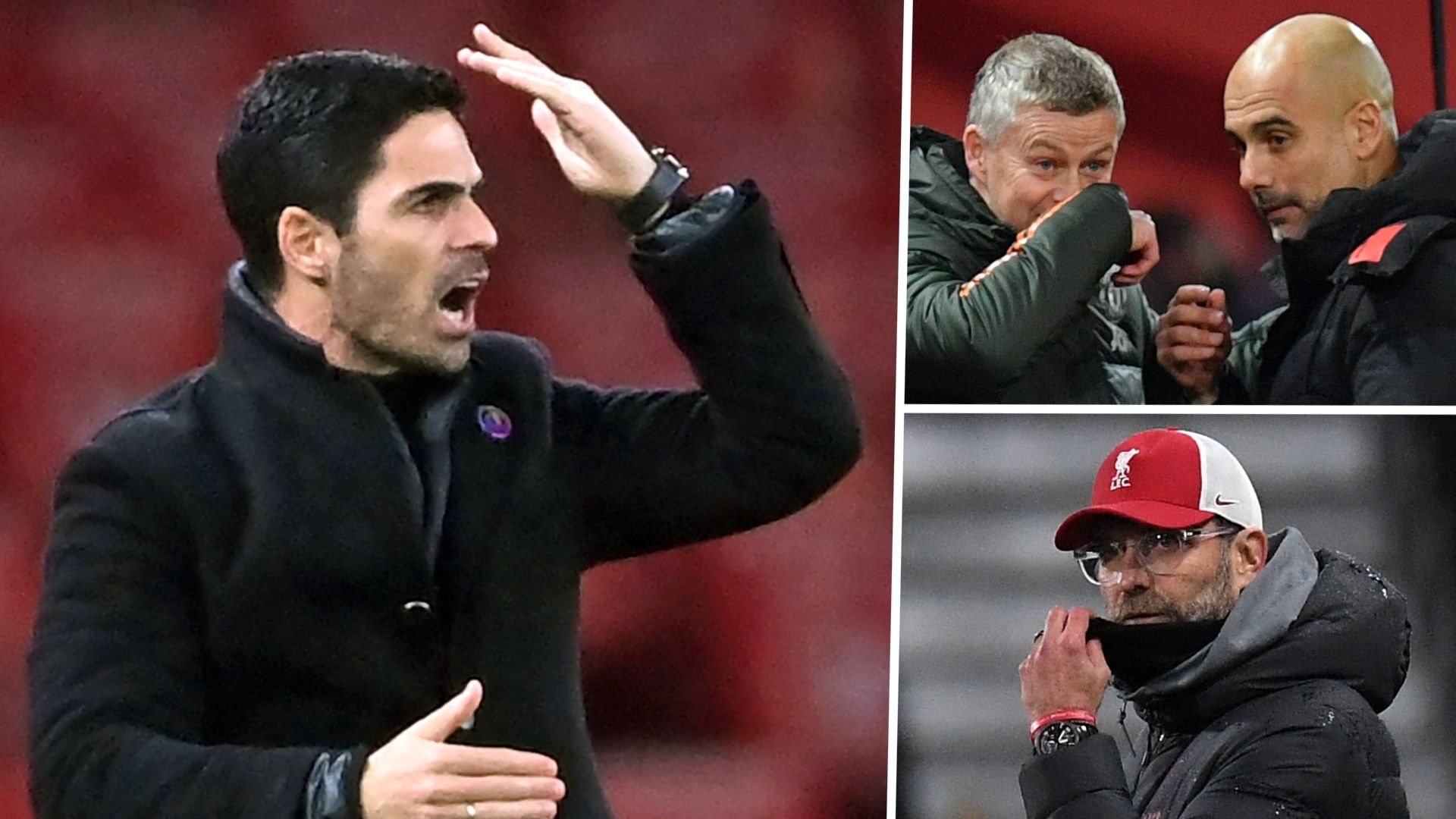 Arteta Solskjaer Guardiola Klopp GFX