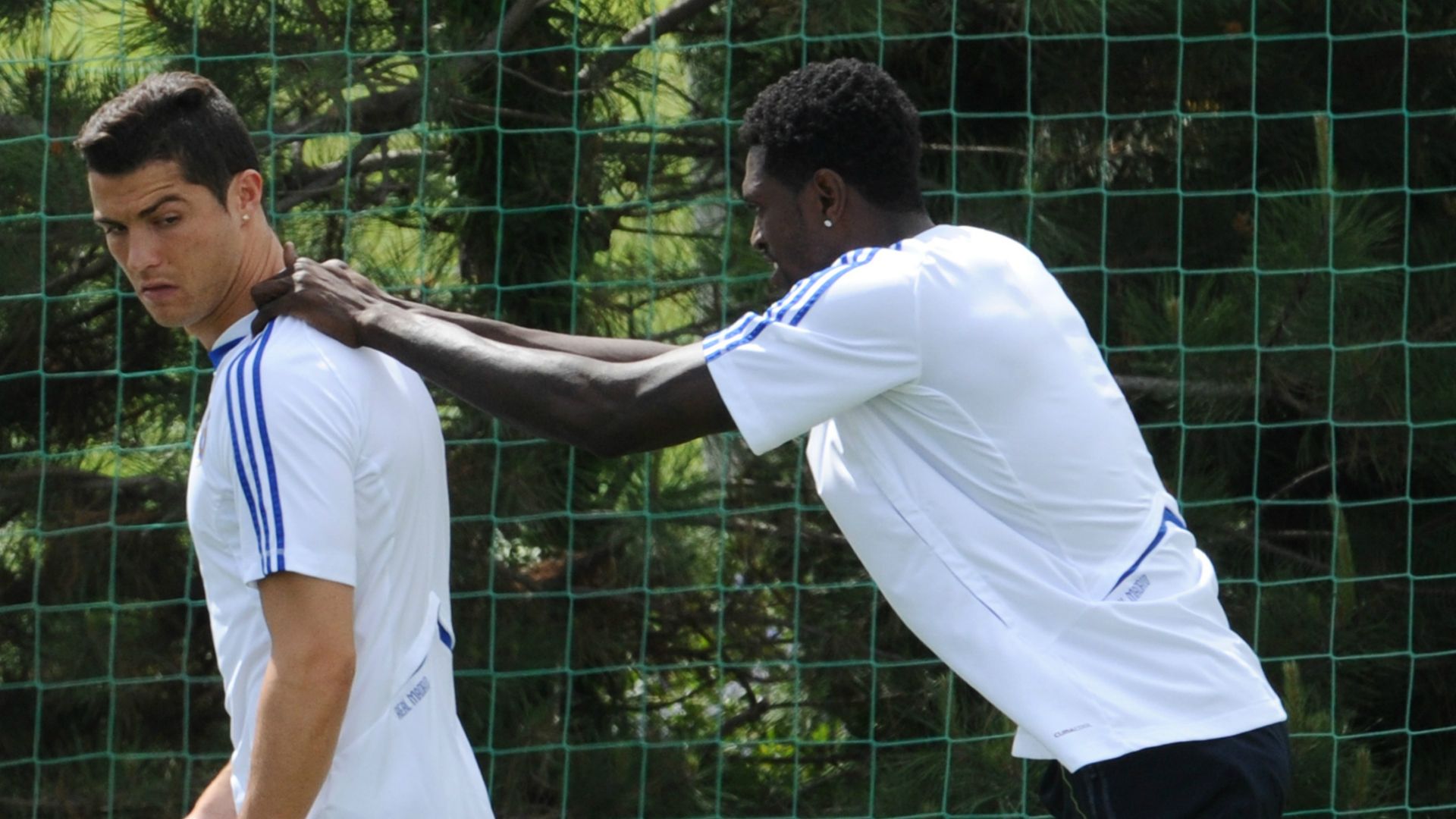 Cristiano Ronaldo Emmanuel Adebayor Real Madrid