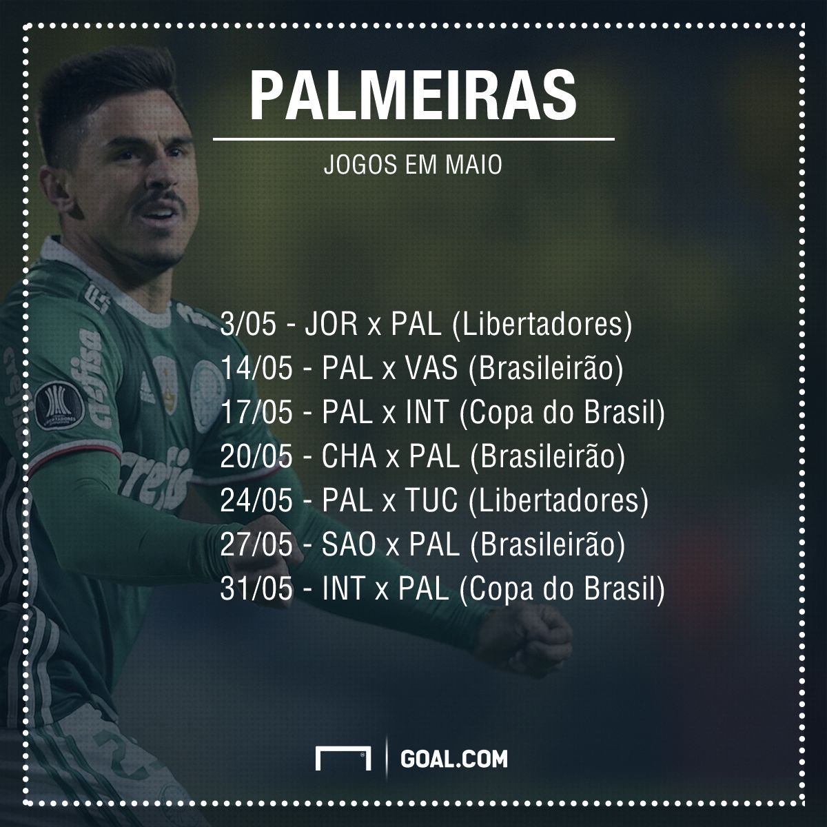 Plameiras PS jogos maio - 02/05/2017