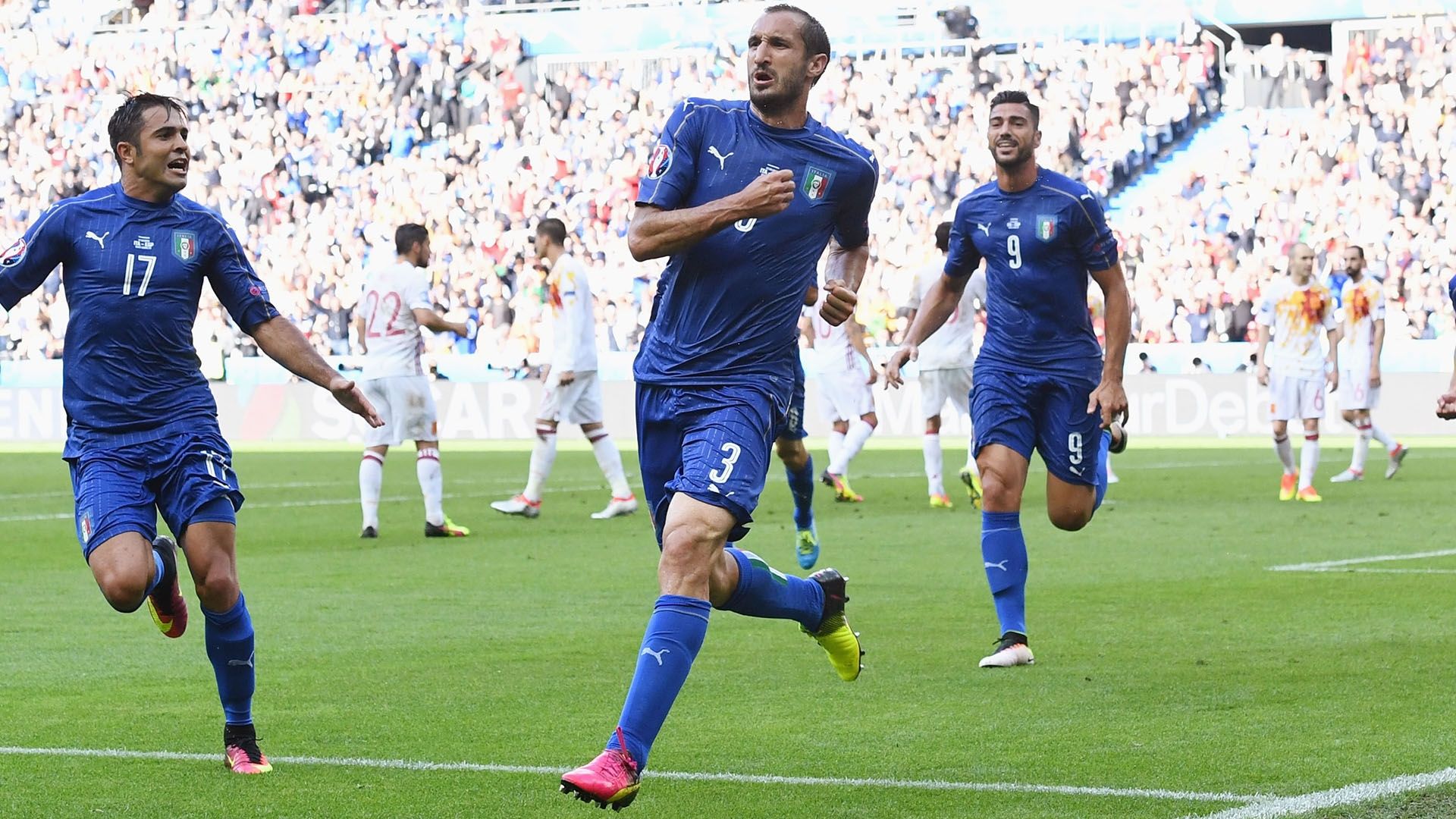 Giorgio Chiellini Italy Spain Euro 2016