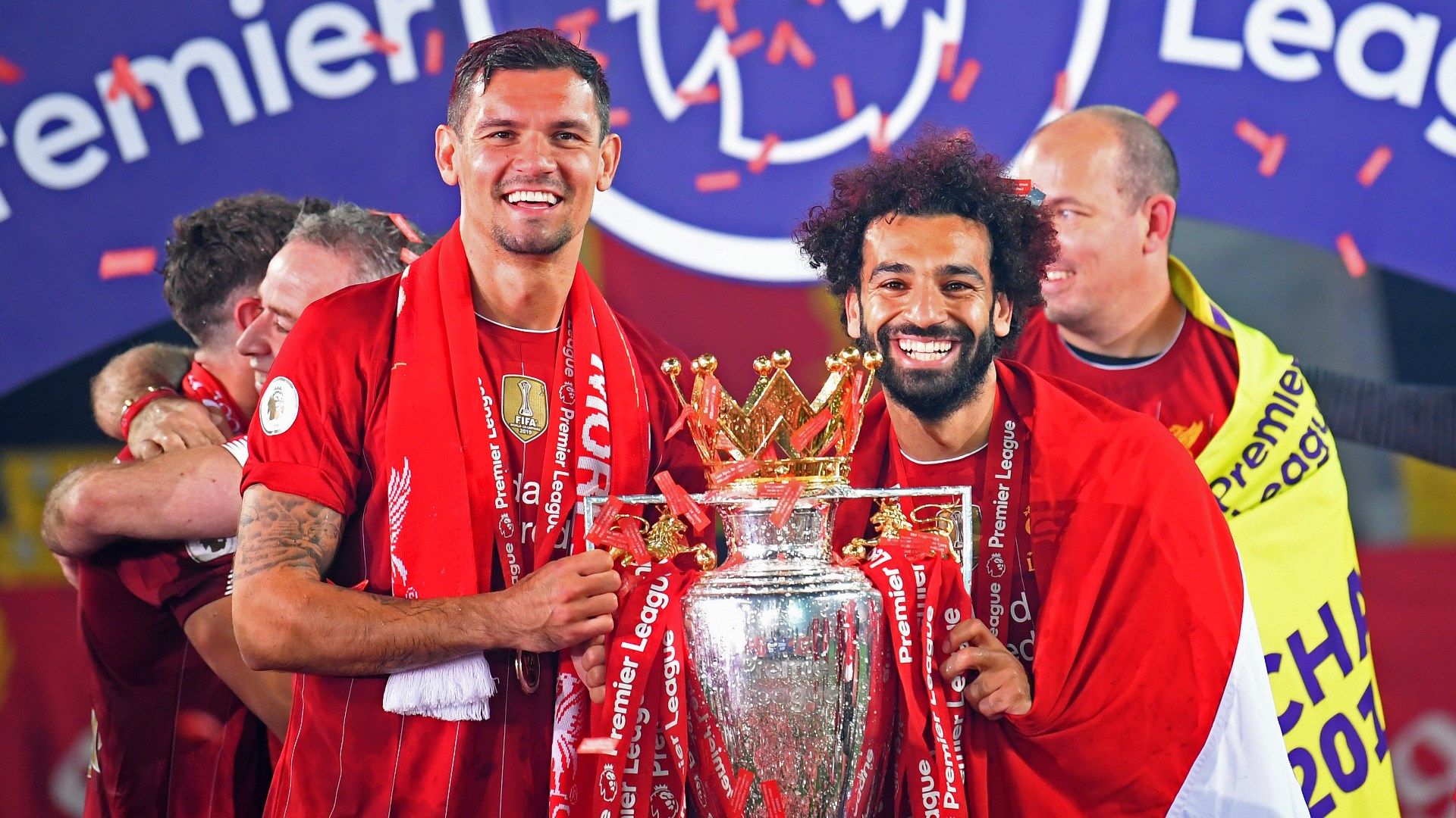 Mohamed Salah Dejan Lovren Liverpool Premier League 2020