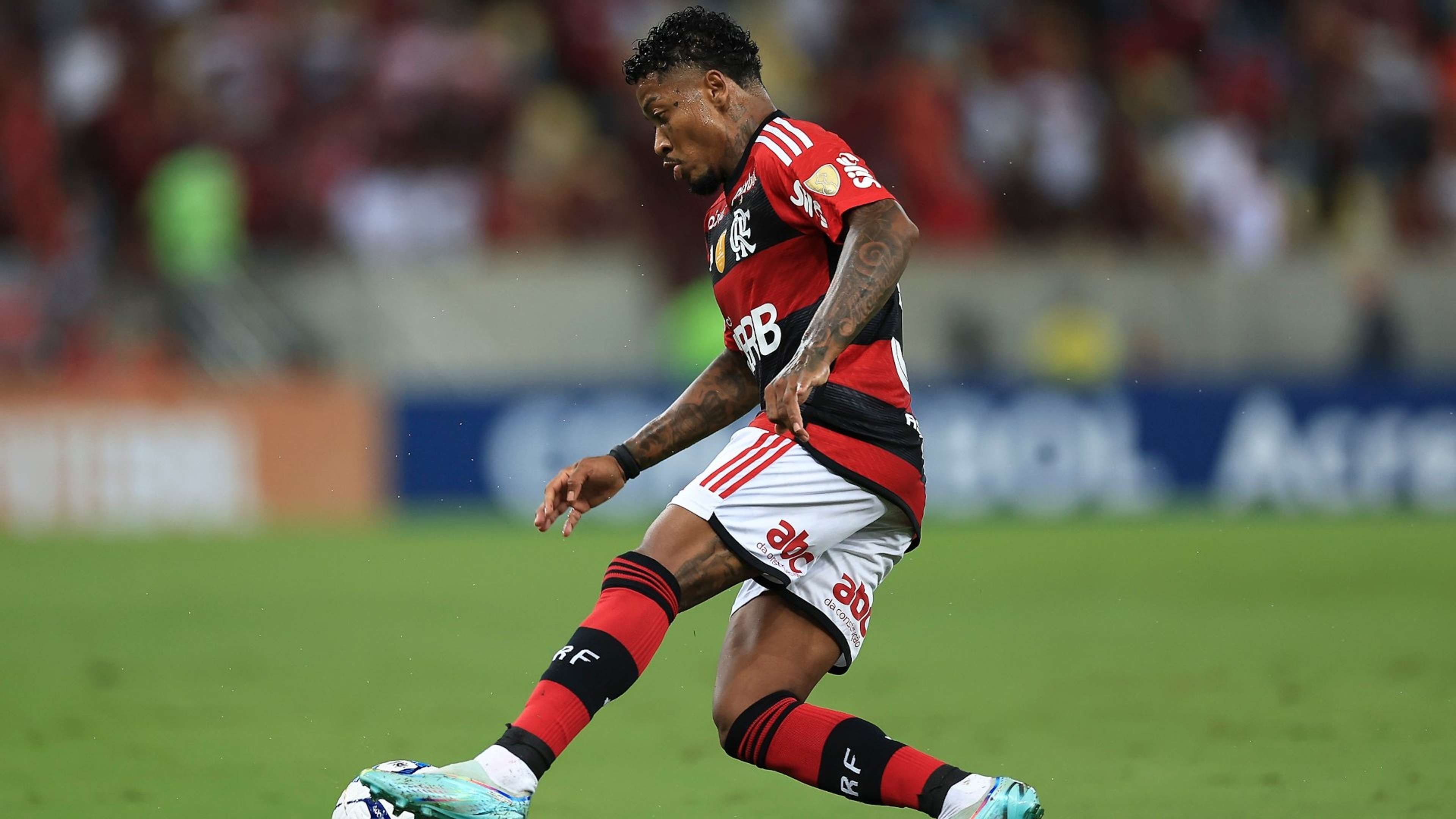 Marinho em ação durante Flamengo x Ñublense, pela Copa Libertadores 2023