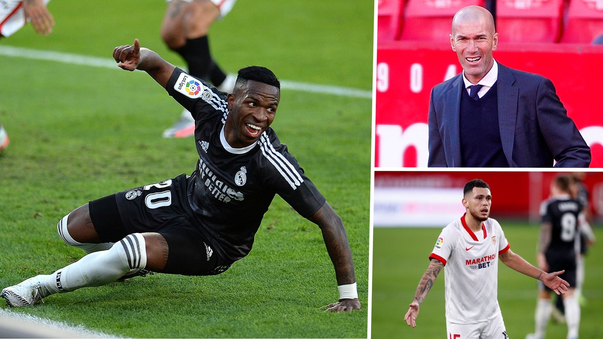 Vinicius Zinedine Zidane Real Madrid Sevilla GFX