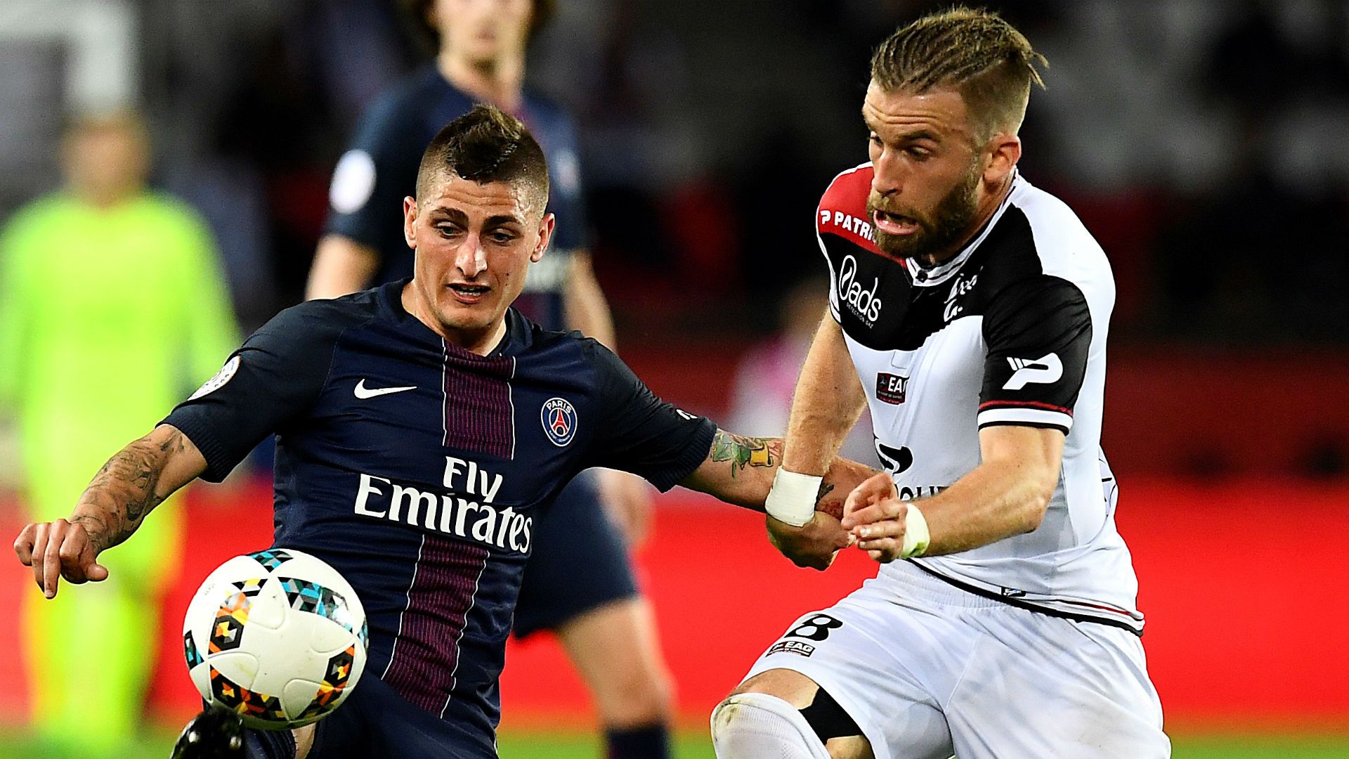Marco Verratti Lucas Deaux PSG Guingamp Ligue 1 09042017
