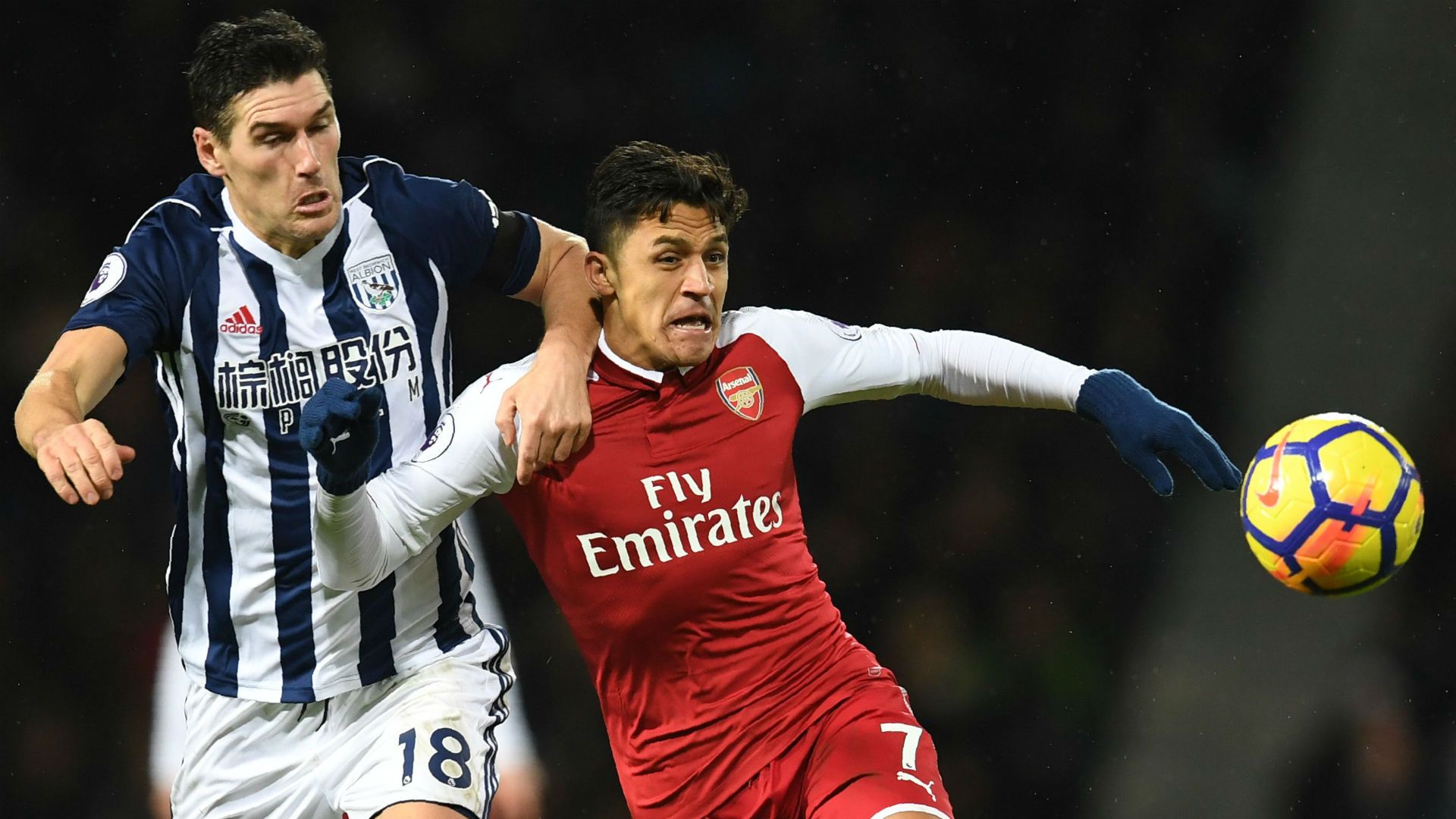 Gareth Barry West Brom Alexis Sanchez Arsenal