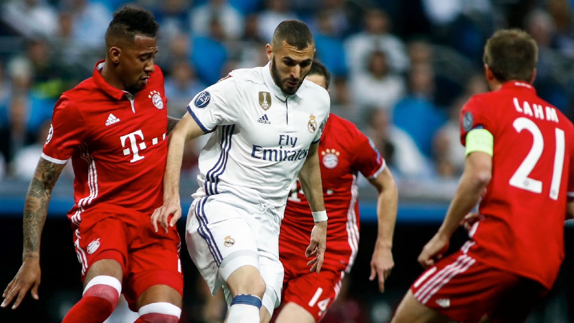 Karim Benzema Jerome Boateng Philipp Lahm Real Madrid Bayern Munich UCL 18042017