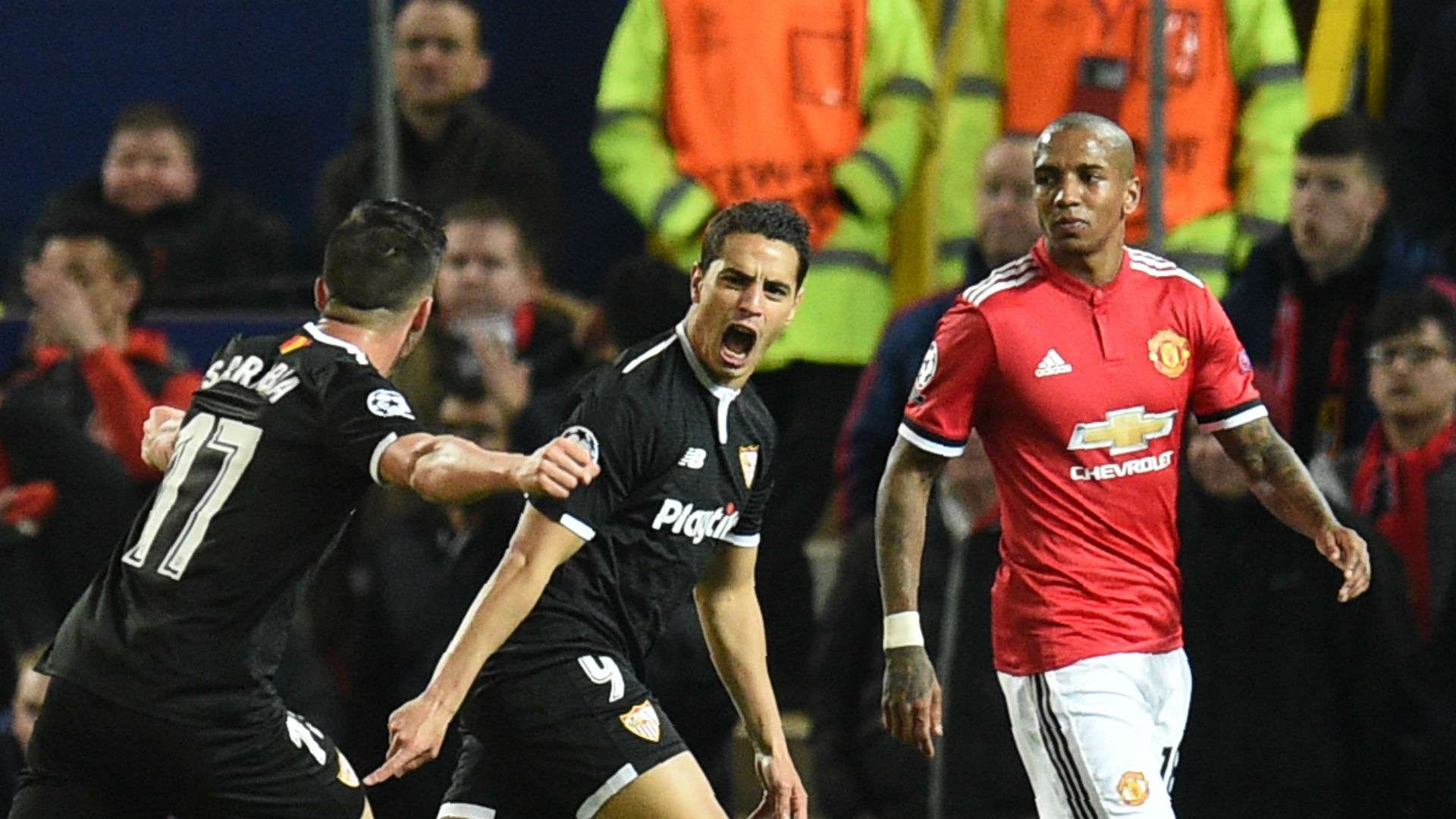 Wissam Ben Yedder Ashley Young Sevilla Man Utd 13032018