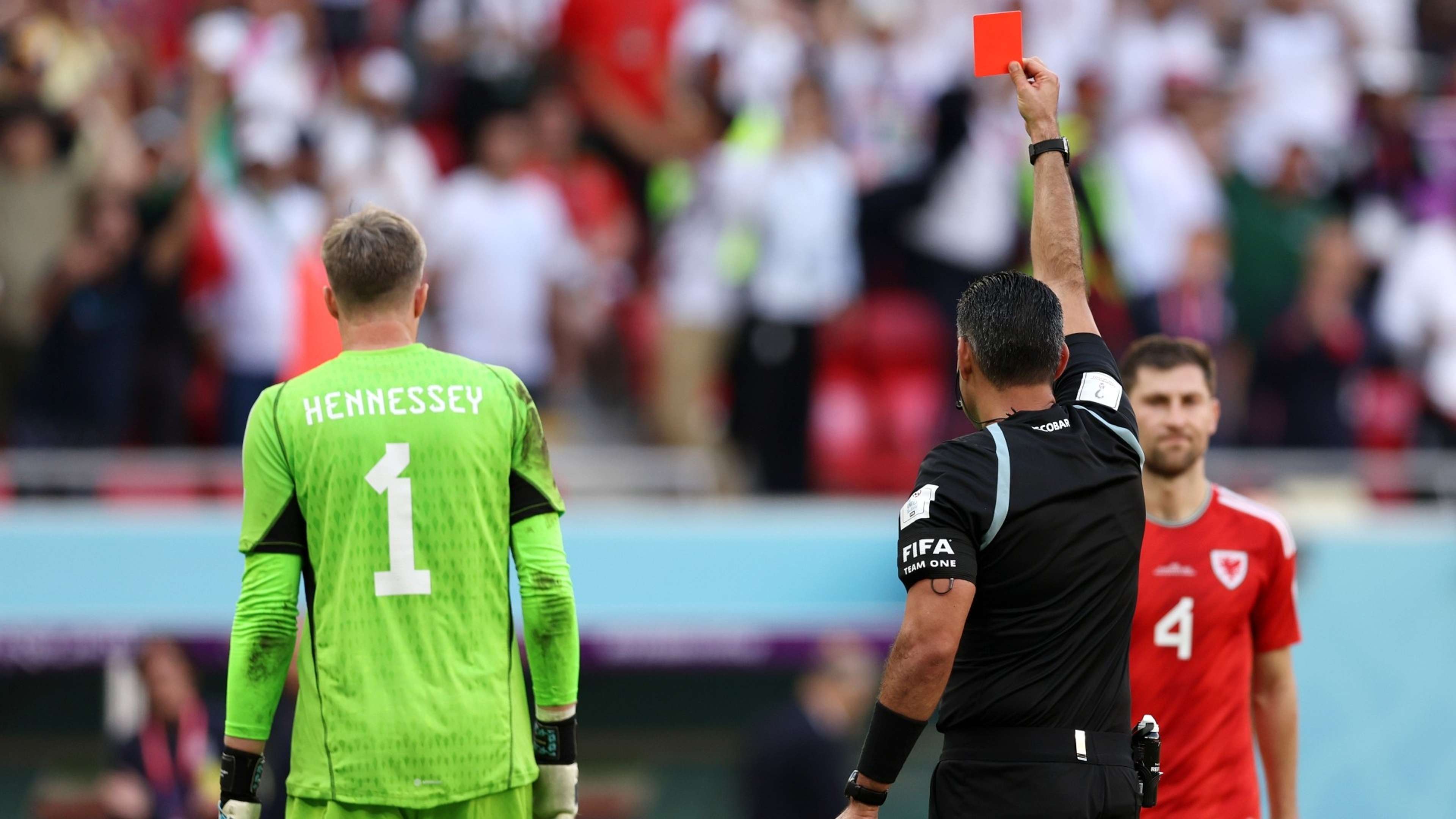 Wayne Hennessey Wales Iran red card 2022 World Cup
