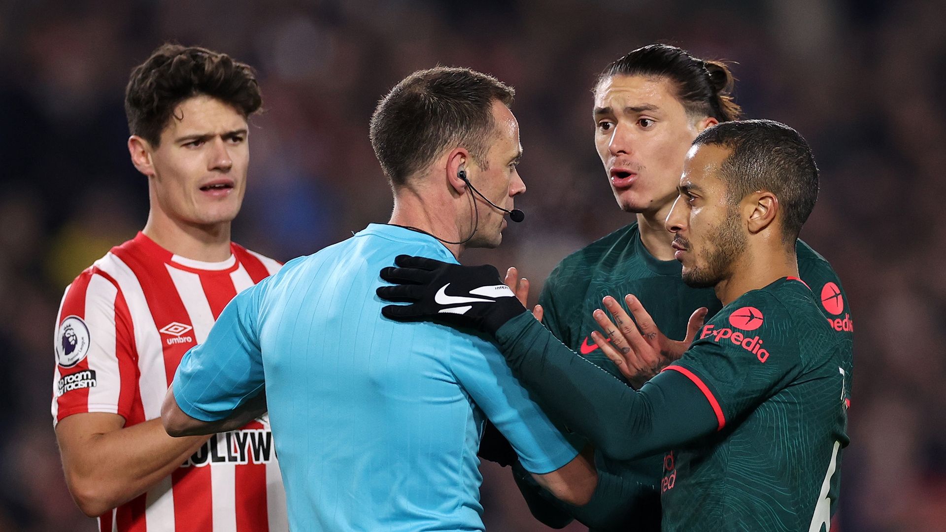 Thiago Alcantara Darwin Nunez Liverpool Brentford Premier League 2022-23