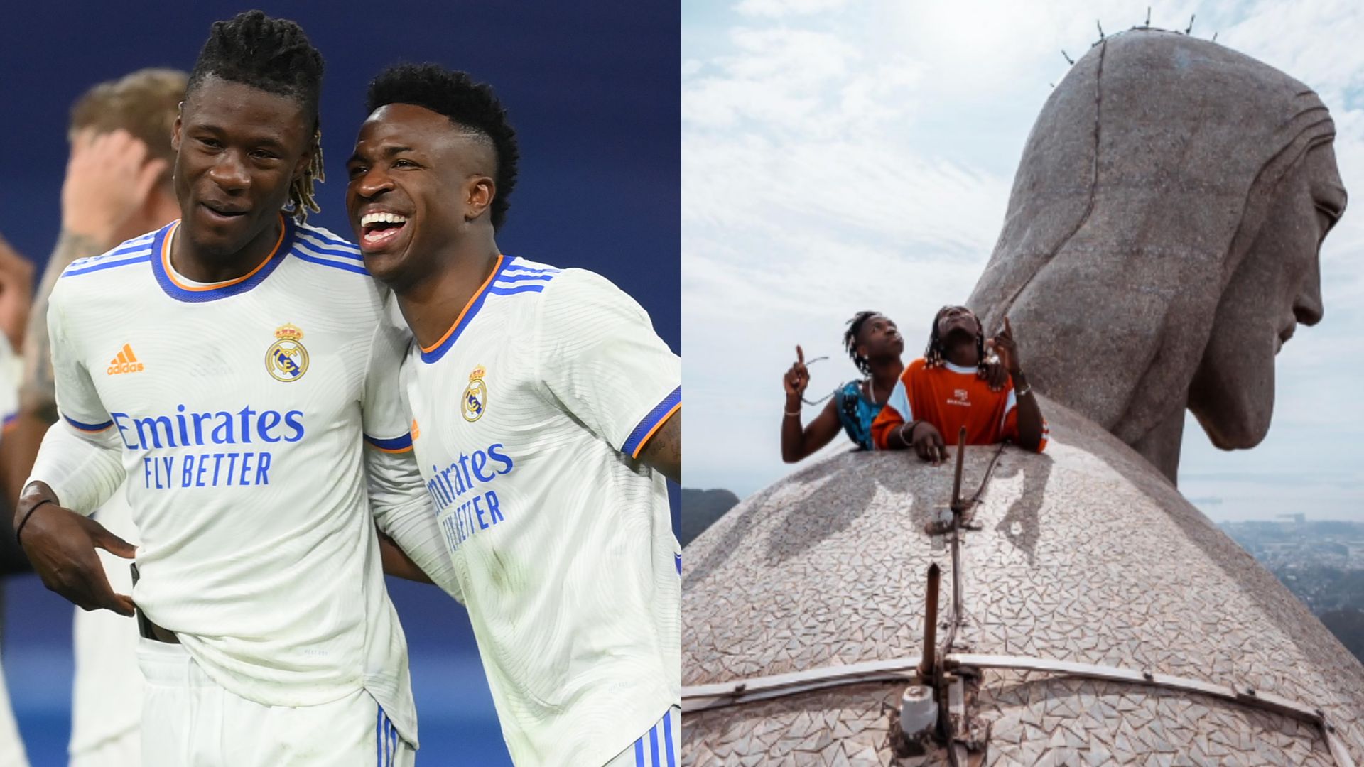 Vinicius Camavinga statue split