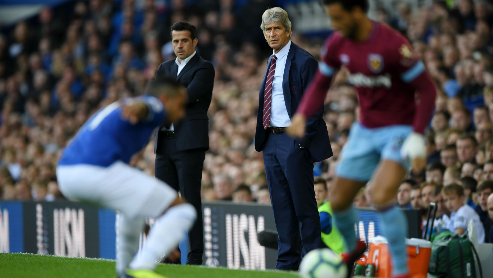 160918 Manuel Pellegrini Marco Silva Everton West Ham