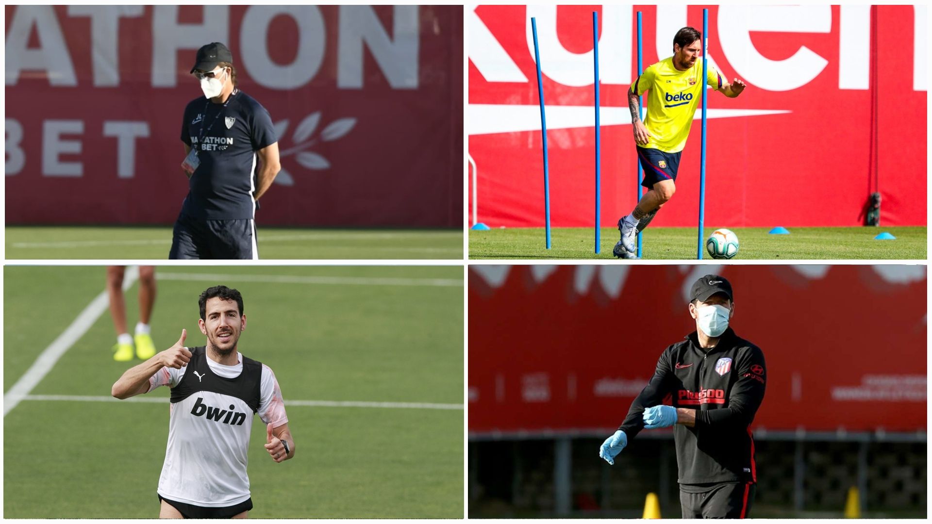 Lopetegui, Messi, Parejo y Simeone en la vuelta a los entrenamientos