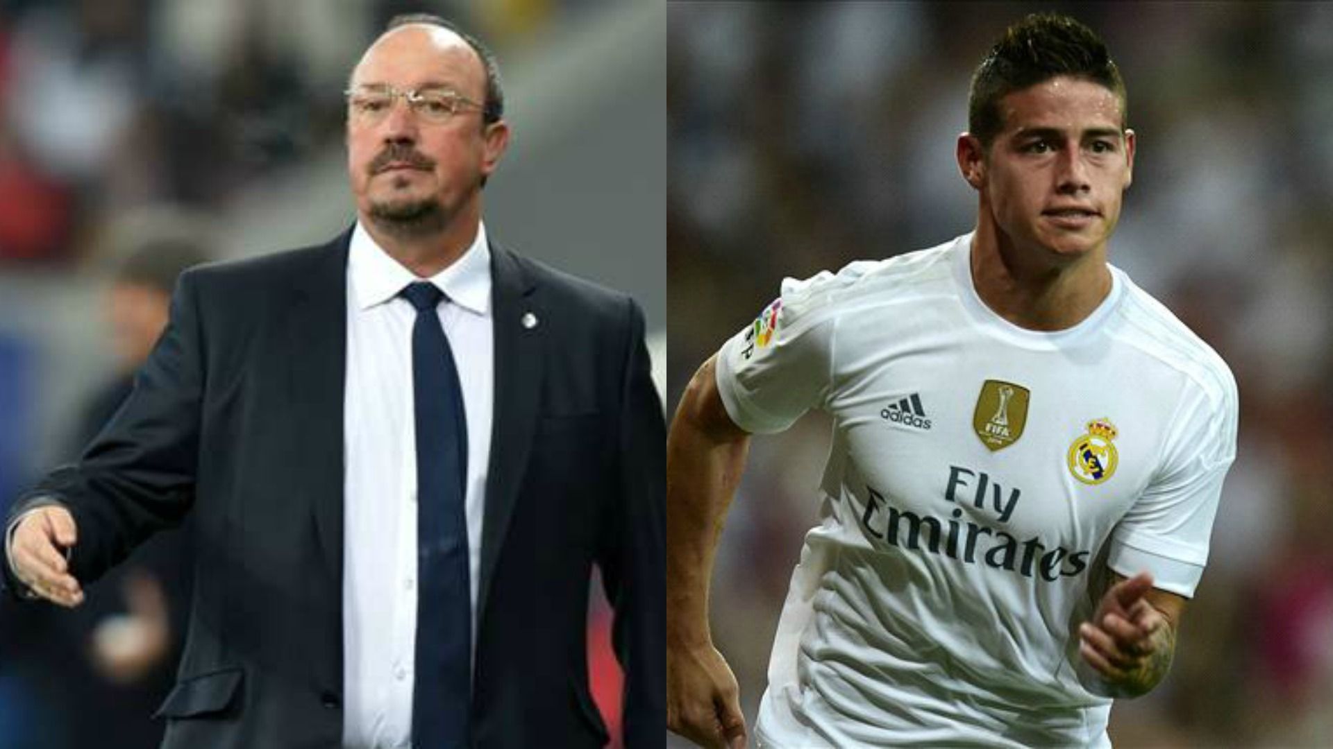 Rafa Benítez - James Rodríguez collage