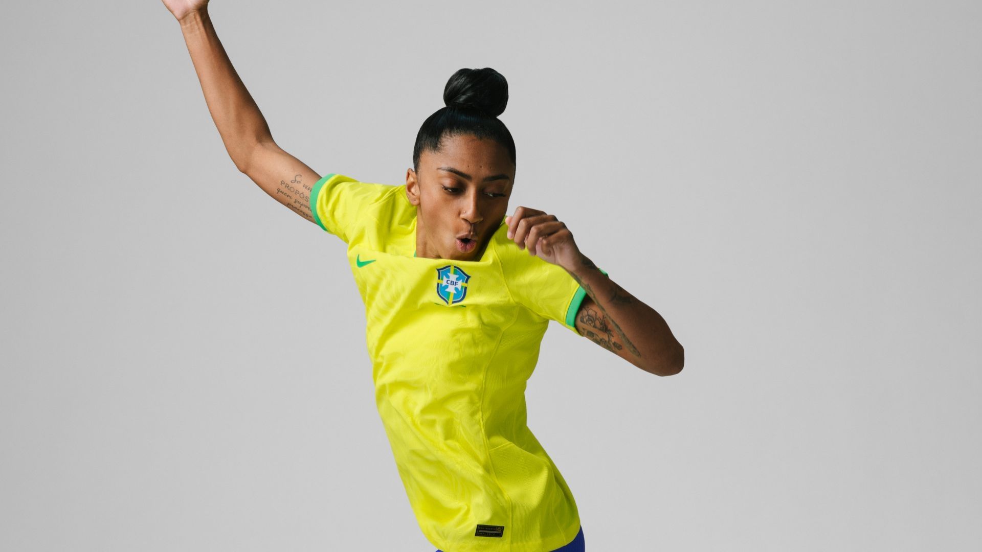 Nova camisa titular da seleção brasileira feminina para a Copa do Mundo 2023 - Kerolin